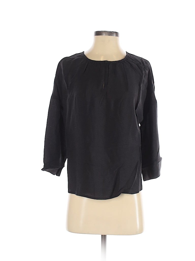 Everlane 3/4 Sleeve Blouse In Black