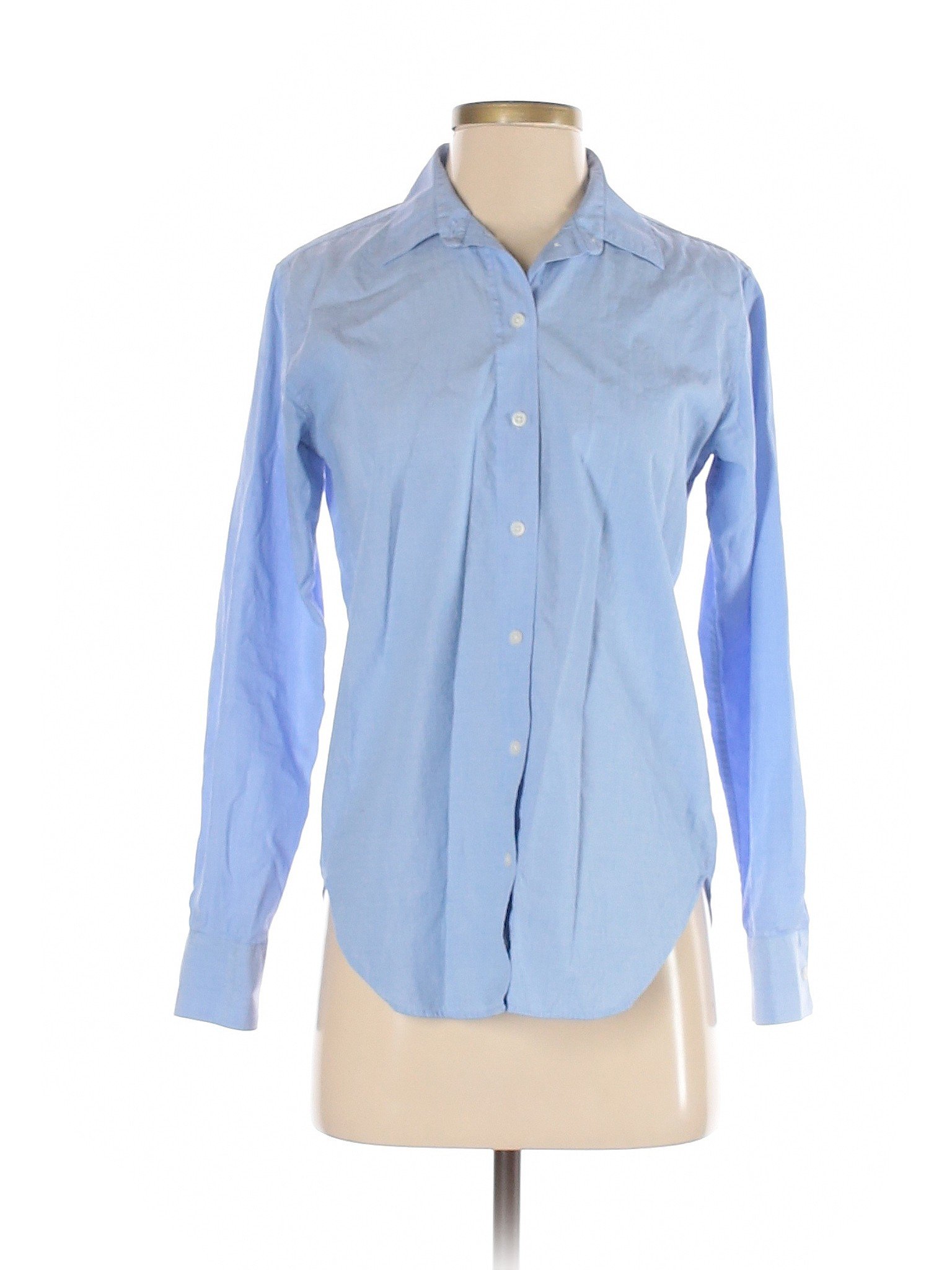 Everlane Women Blue Long Sleeve Button-Down Shirt 00 | eBay