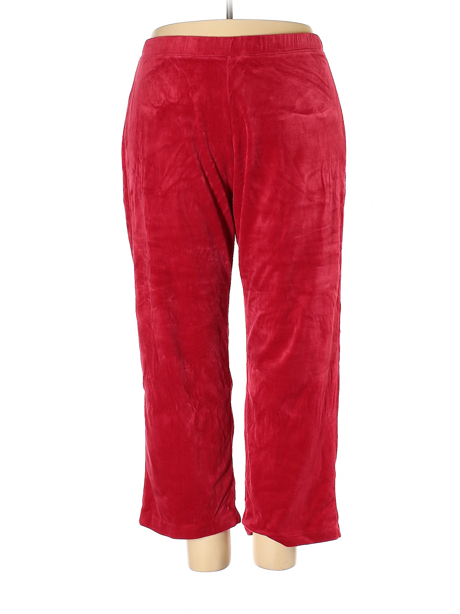 red velour pants