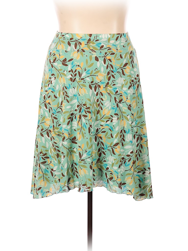 J.Jill Tropical Green Teal Casual Skirt Size XL - 35% off | ThredUp