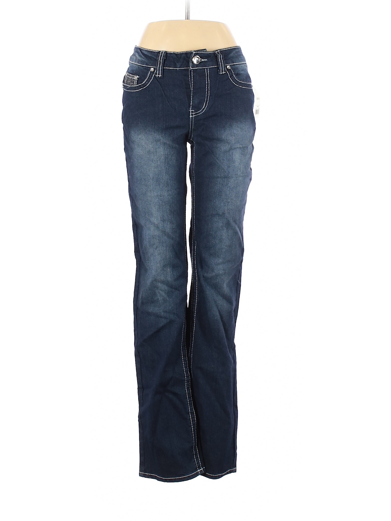 red rivet jeans