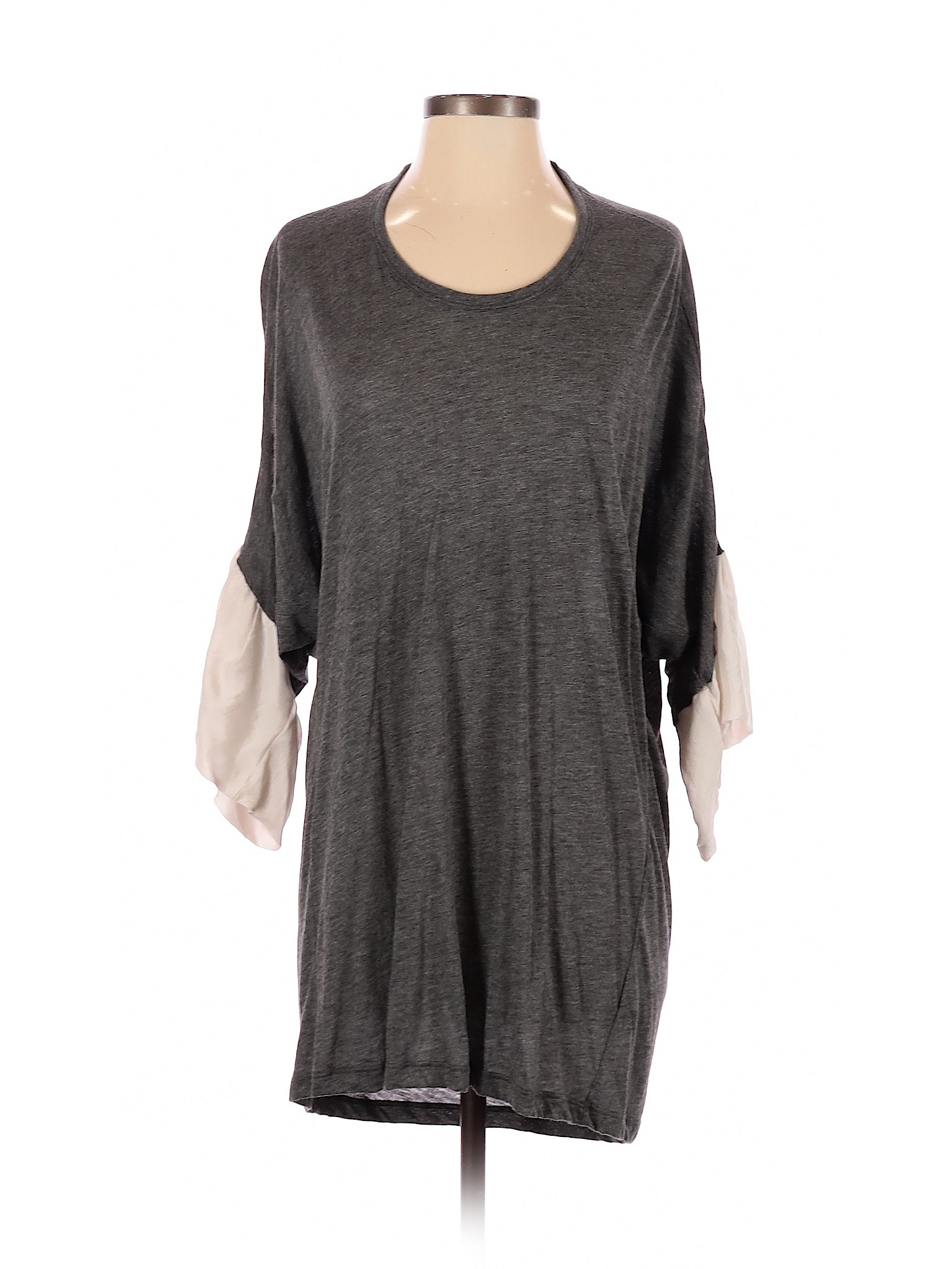 Clu Women Gray 3/4 Sleeve Top S | eBay