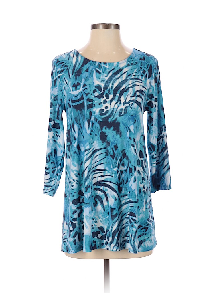 Ava & Grace Tropical Blue 3/4 Sleeve Top Size S - 58% off | thredUP