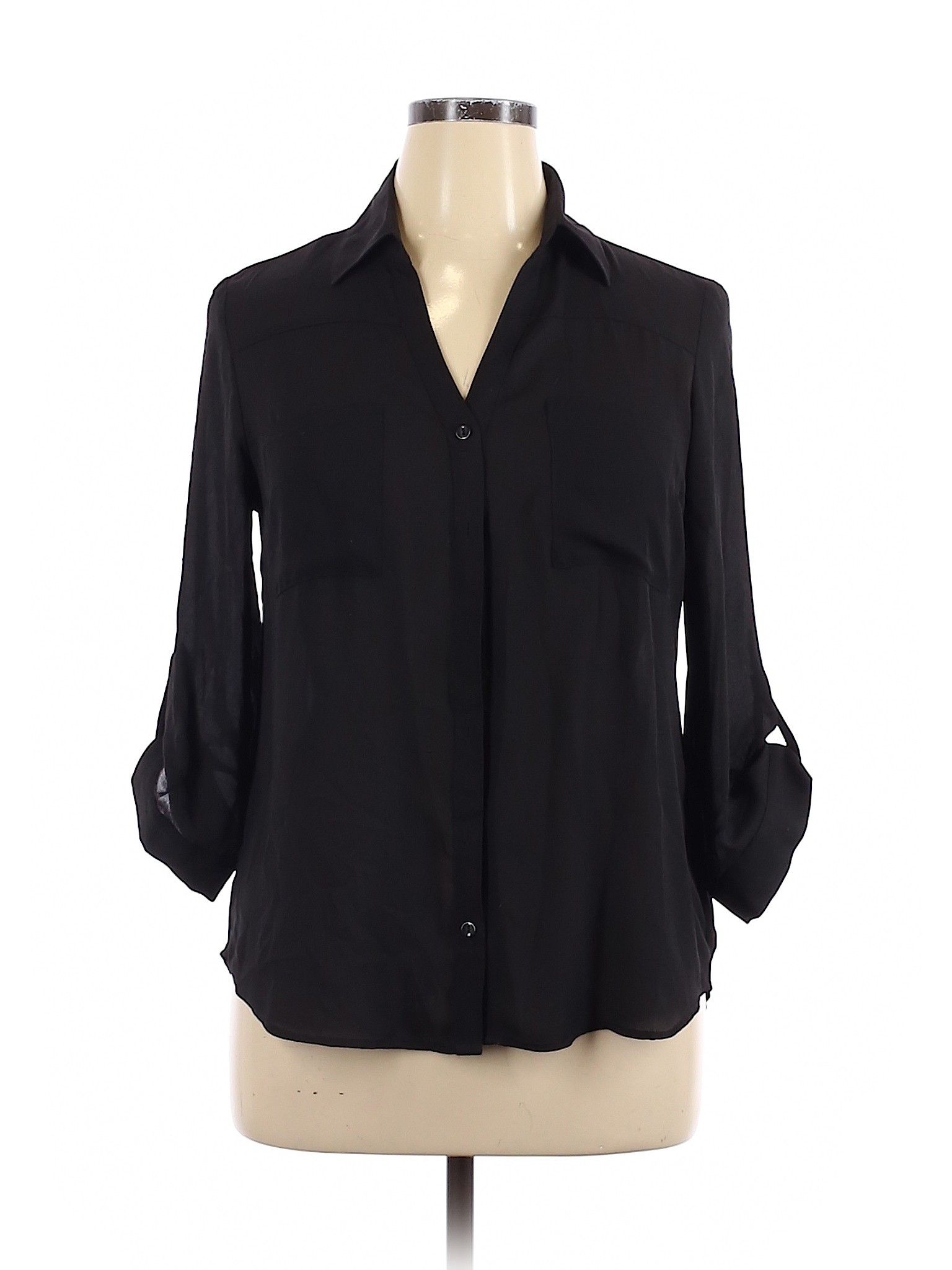 BCX Women Black 3/4 Sleeve Blouse XL | eBay