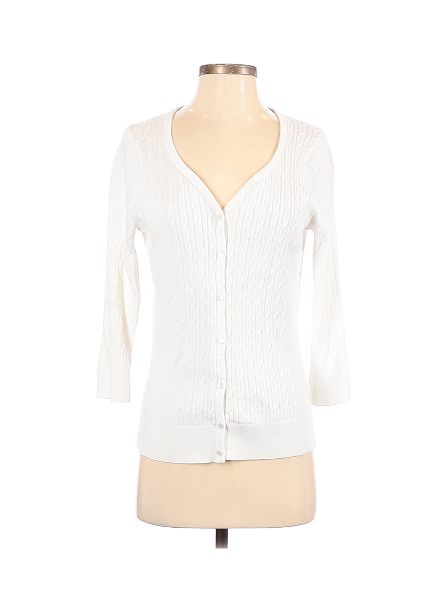 Talbots Women White Cardigan M | eBay