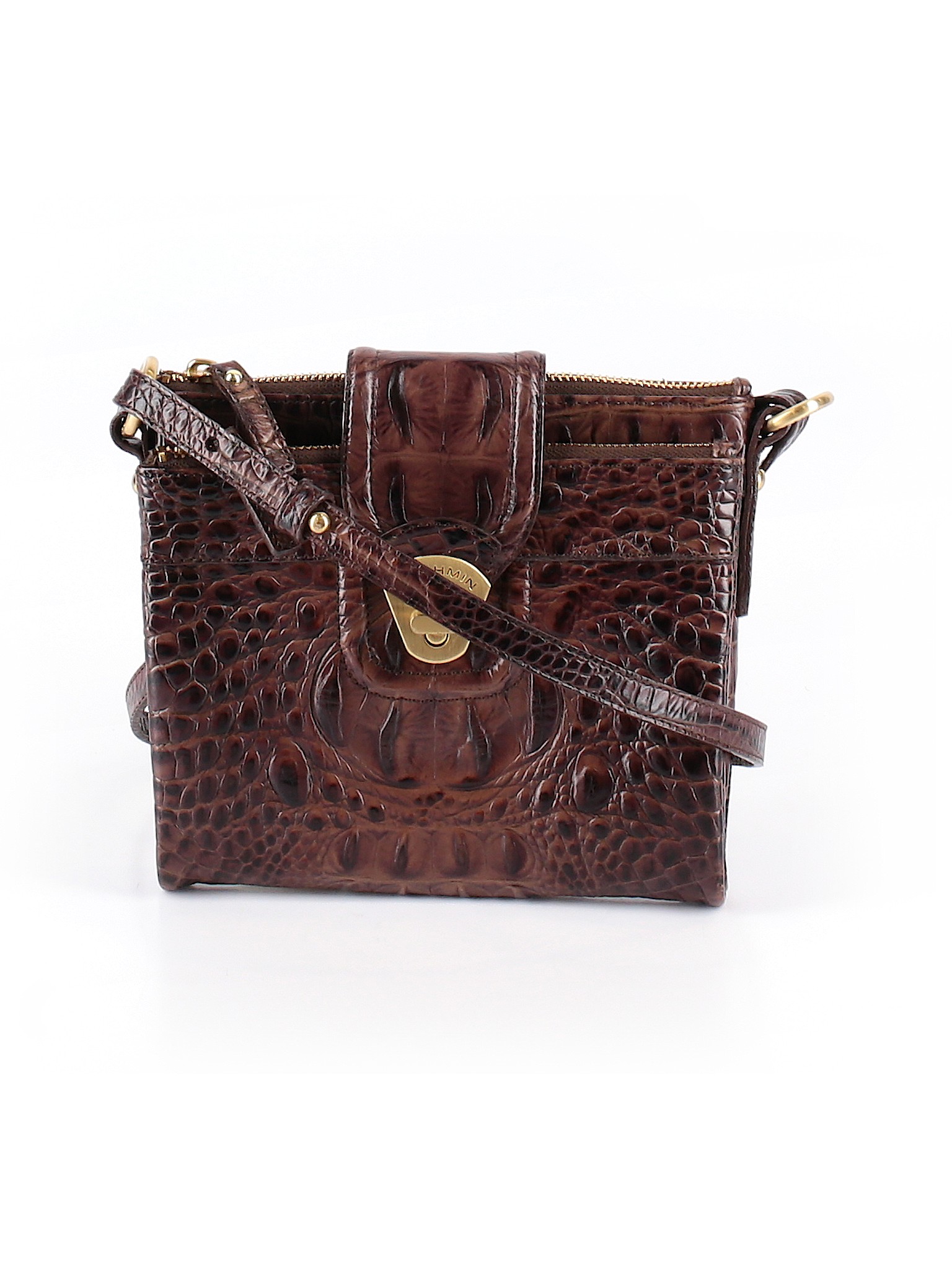 Brahmin Women Brown Leather Crossbody Bag One Size | eBay