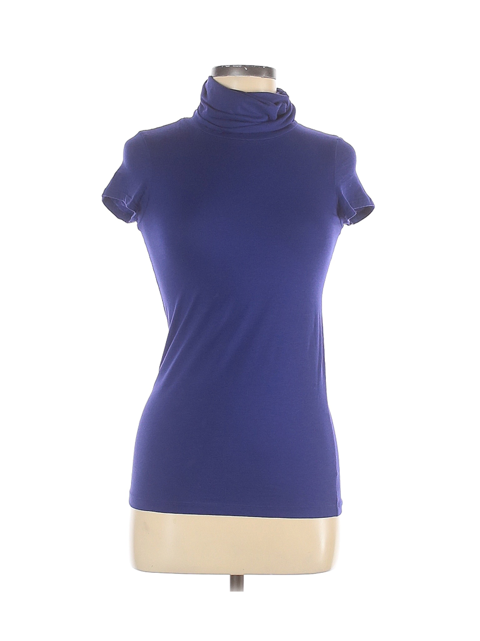 Theory Women Blue Short Sleeve Turtleneck M | eBay