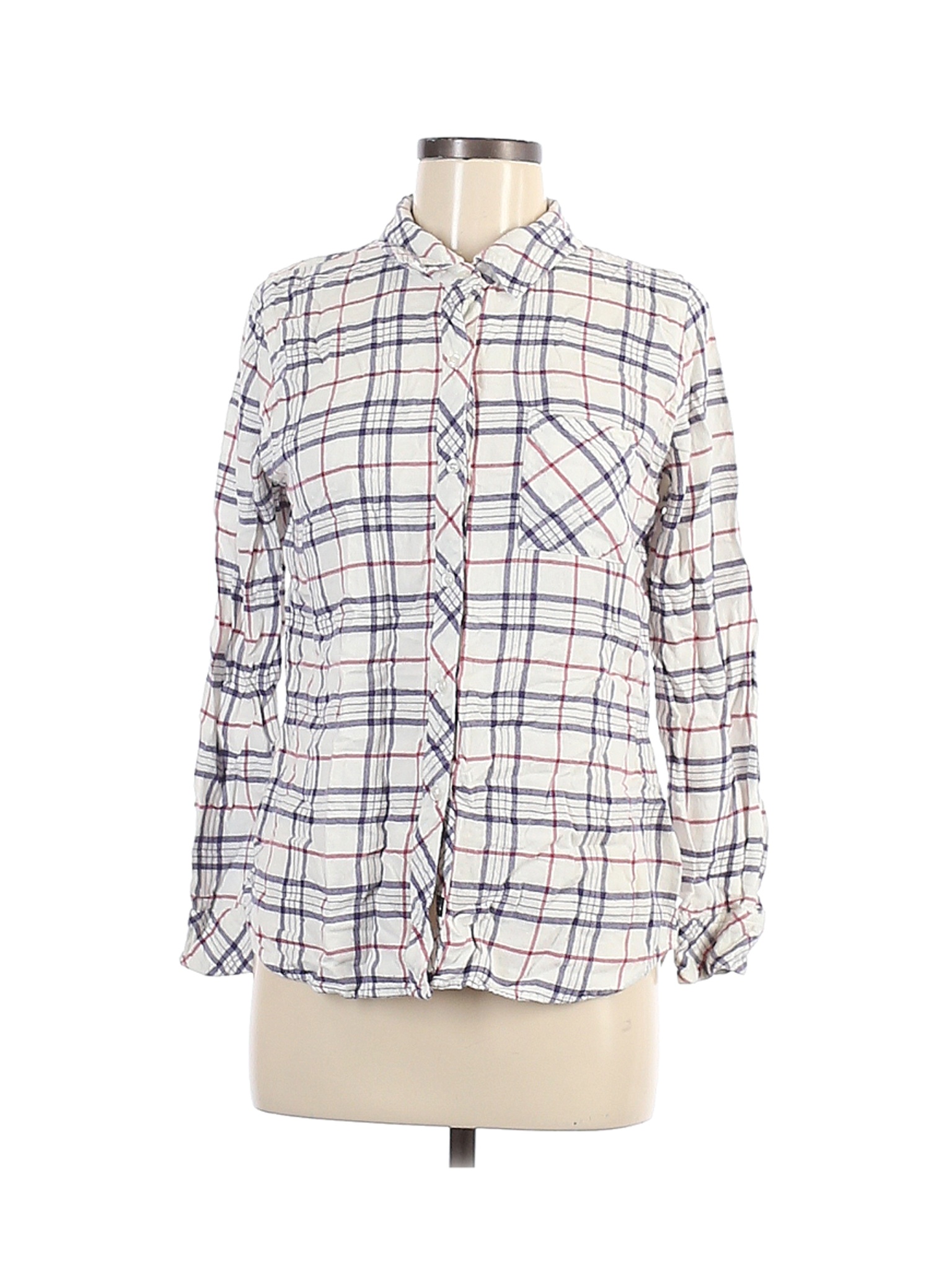 Rails Plaid White Long Sleeve Button-Down Shirt Size M - 93% off | thredUP