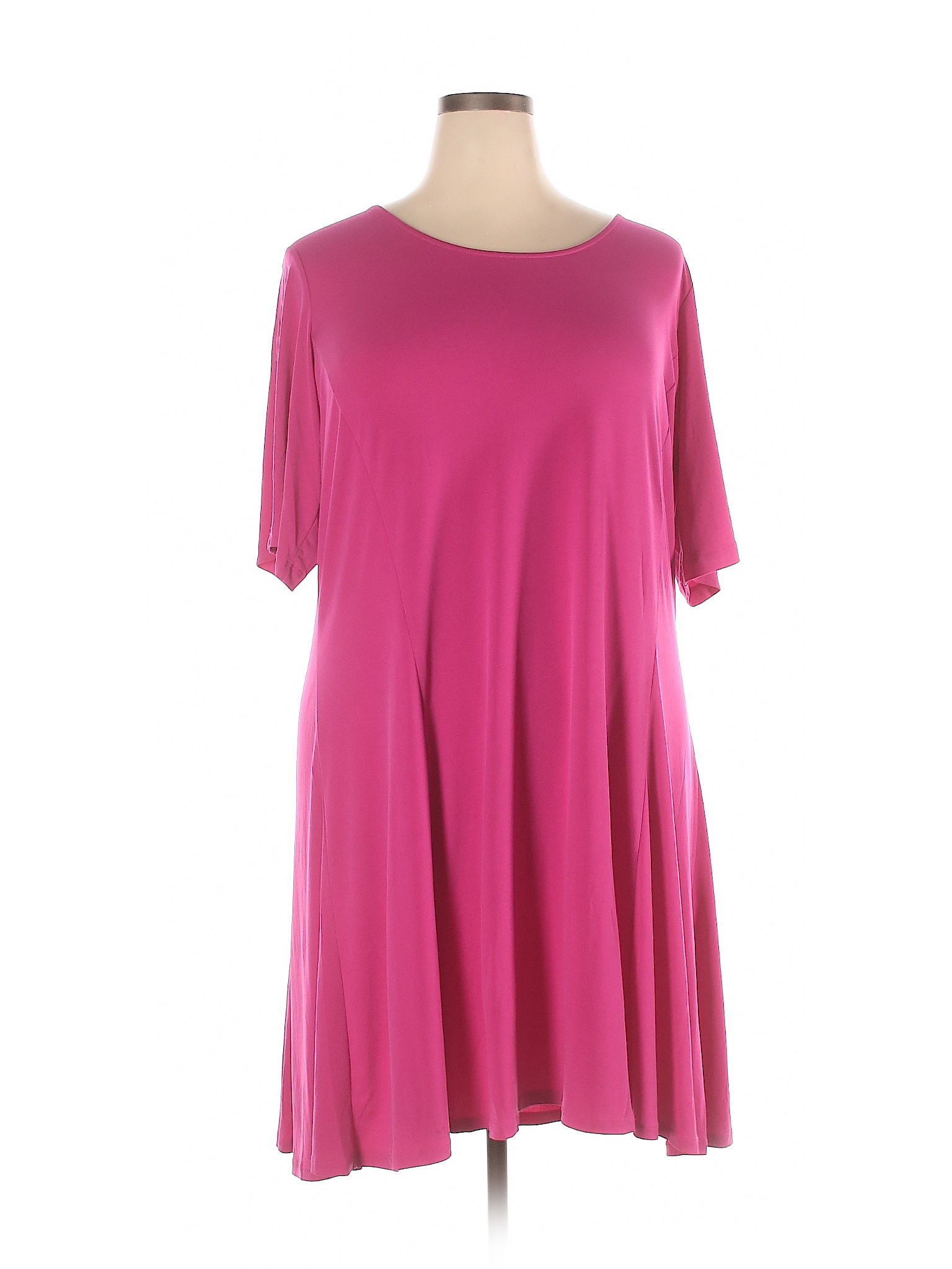 Susan Graver Women Pink Casual Dress 2X Plus | eBay