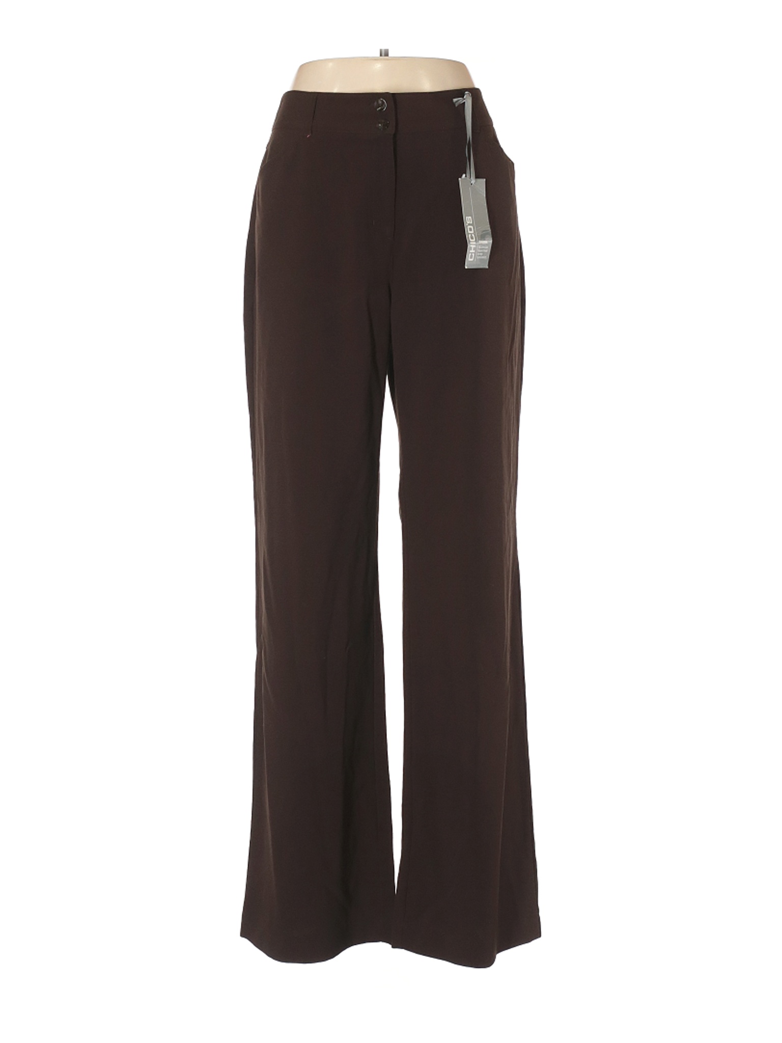 NWT Chico's Women Brown Dress Pants L | eBay