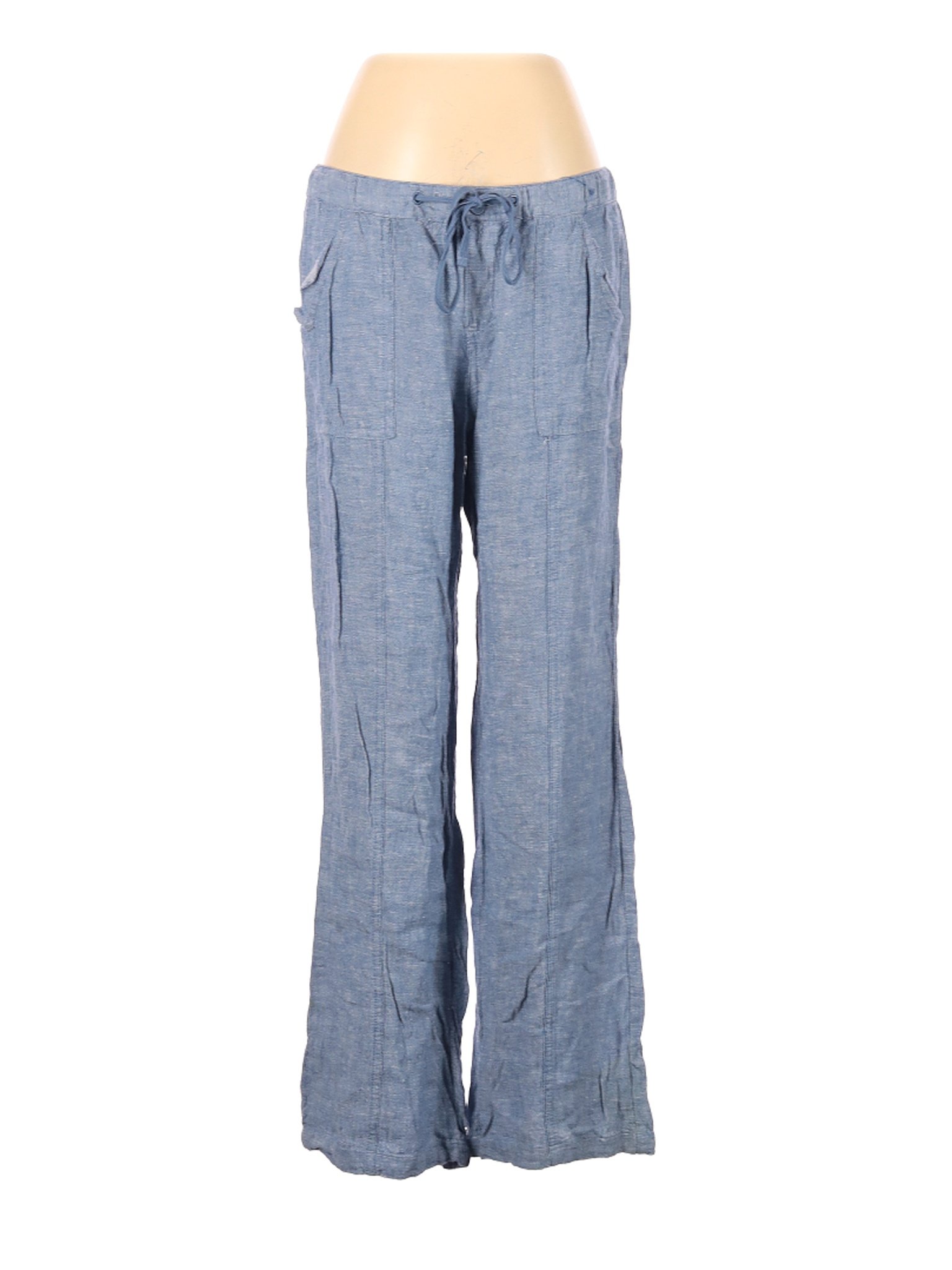 NY&C Women Blue Linen Pants M eBay