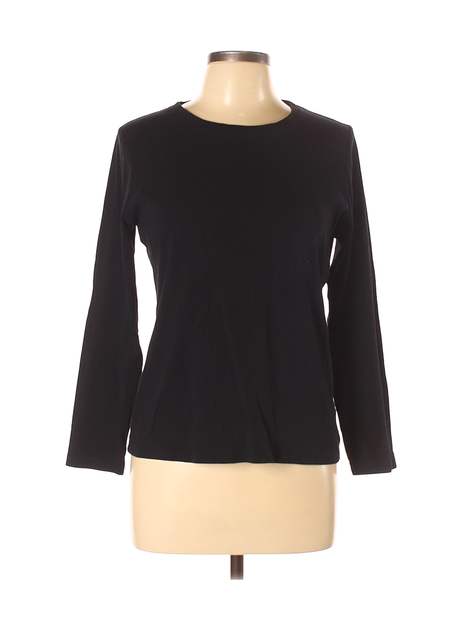 Talbots Outlet Women Black Long Sleeve T-Shirt L | eBay