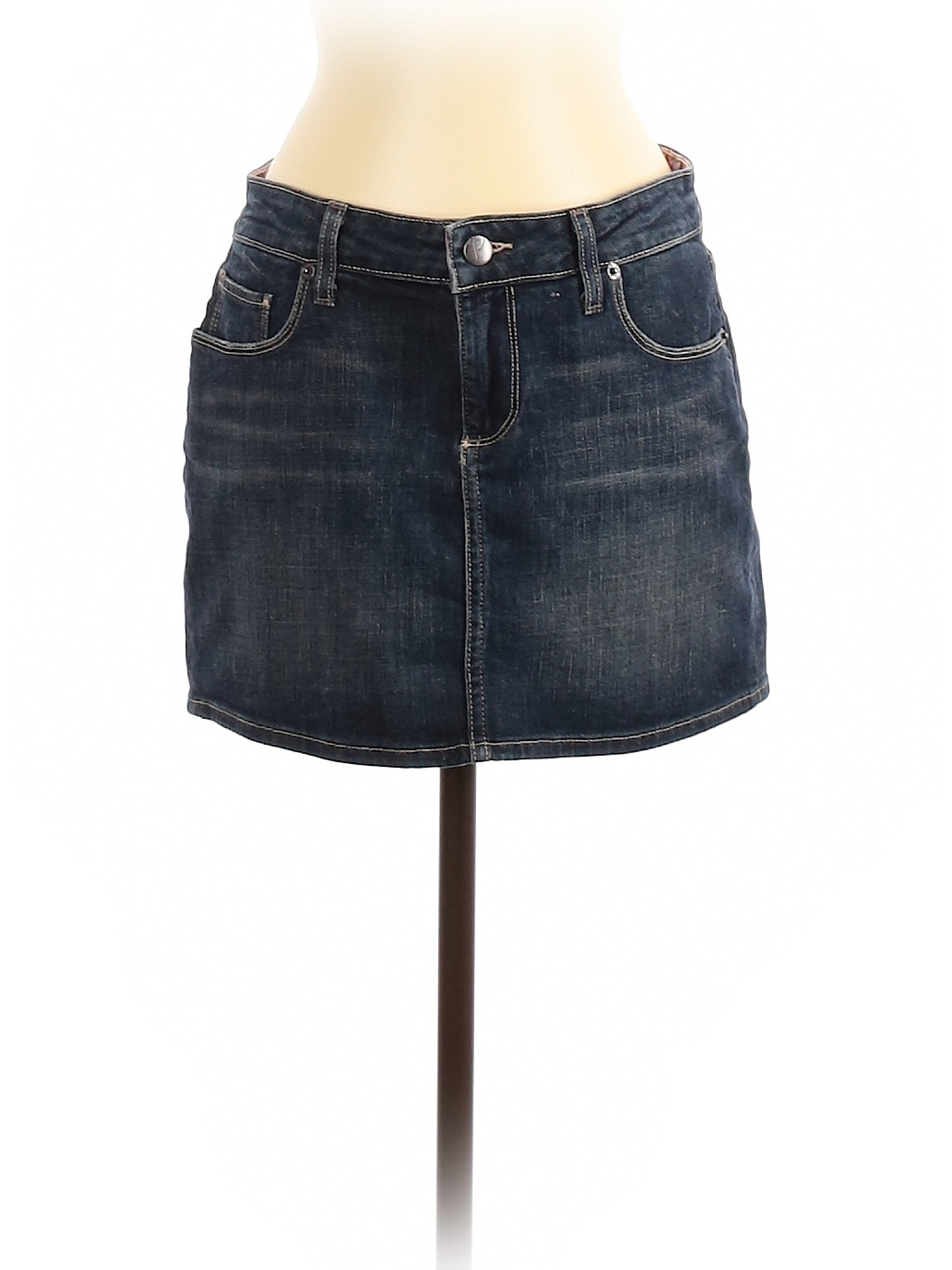 Paige Women Blue Denim Skirt 26W | eBay