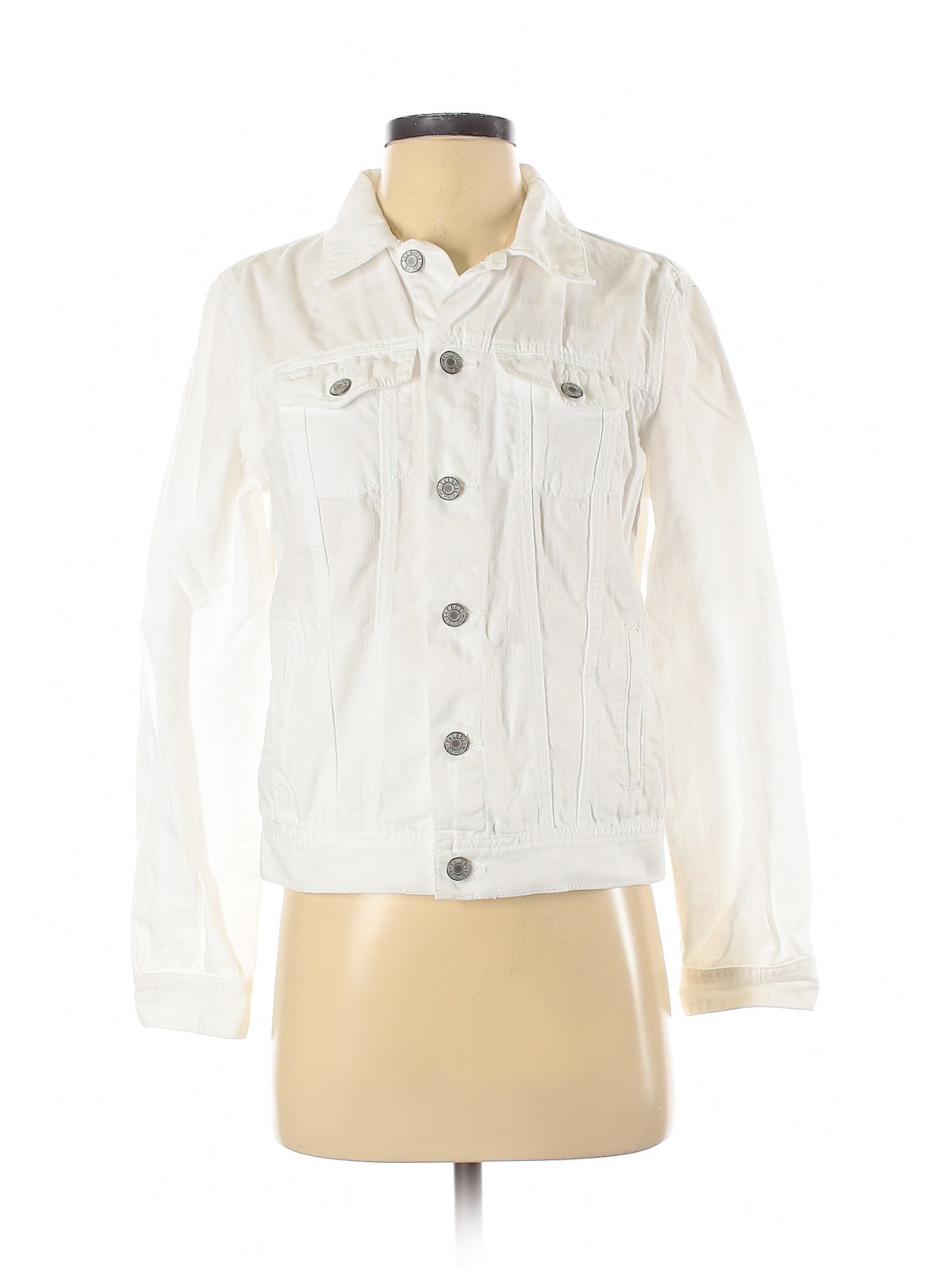 Talbots Women White Denim Jacket S | eBay