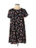 Lush 100% Polyester Floral Floral Motif Black Casual Dress Size XS - photo 1