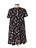 Lush 100% Polyester Floral Floral Motif Black Casual Dress Size XS - photo 2