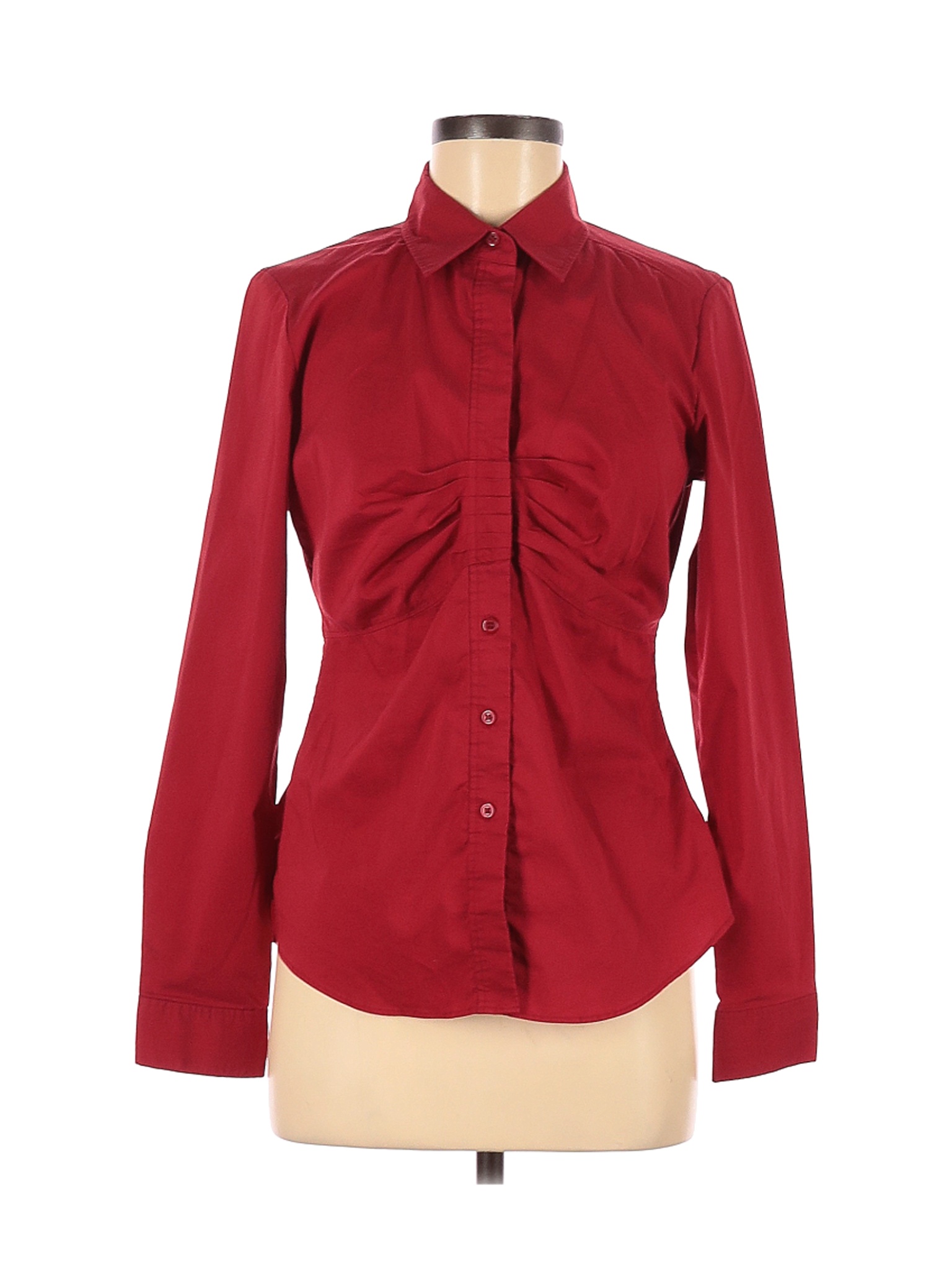 new york polygamy red button shirt