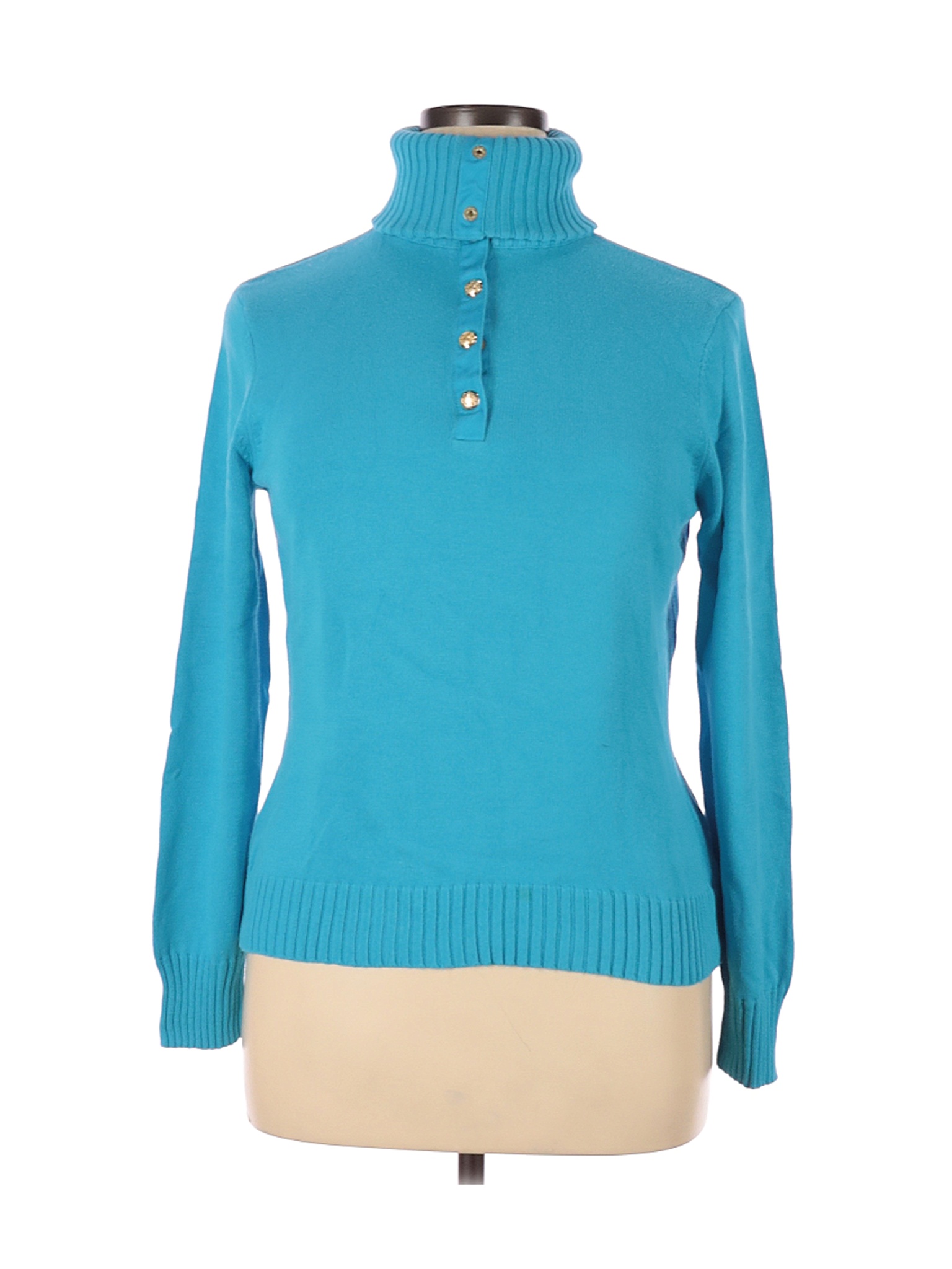 Lauren by Ralph Lauren Women Blue Turtleneck Sweater XL | eBay
