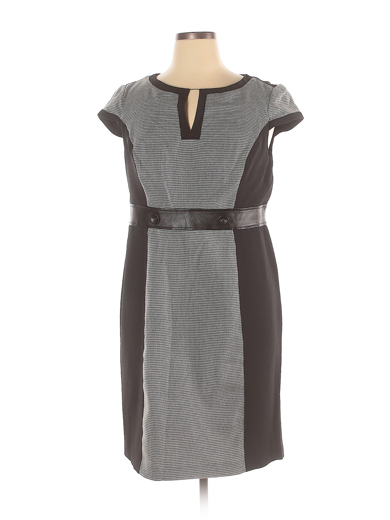 Sandra Darren Women Gray Casual Dress 16 | eBay