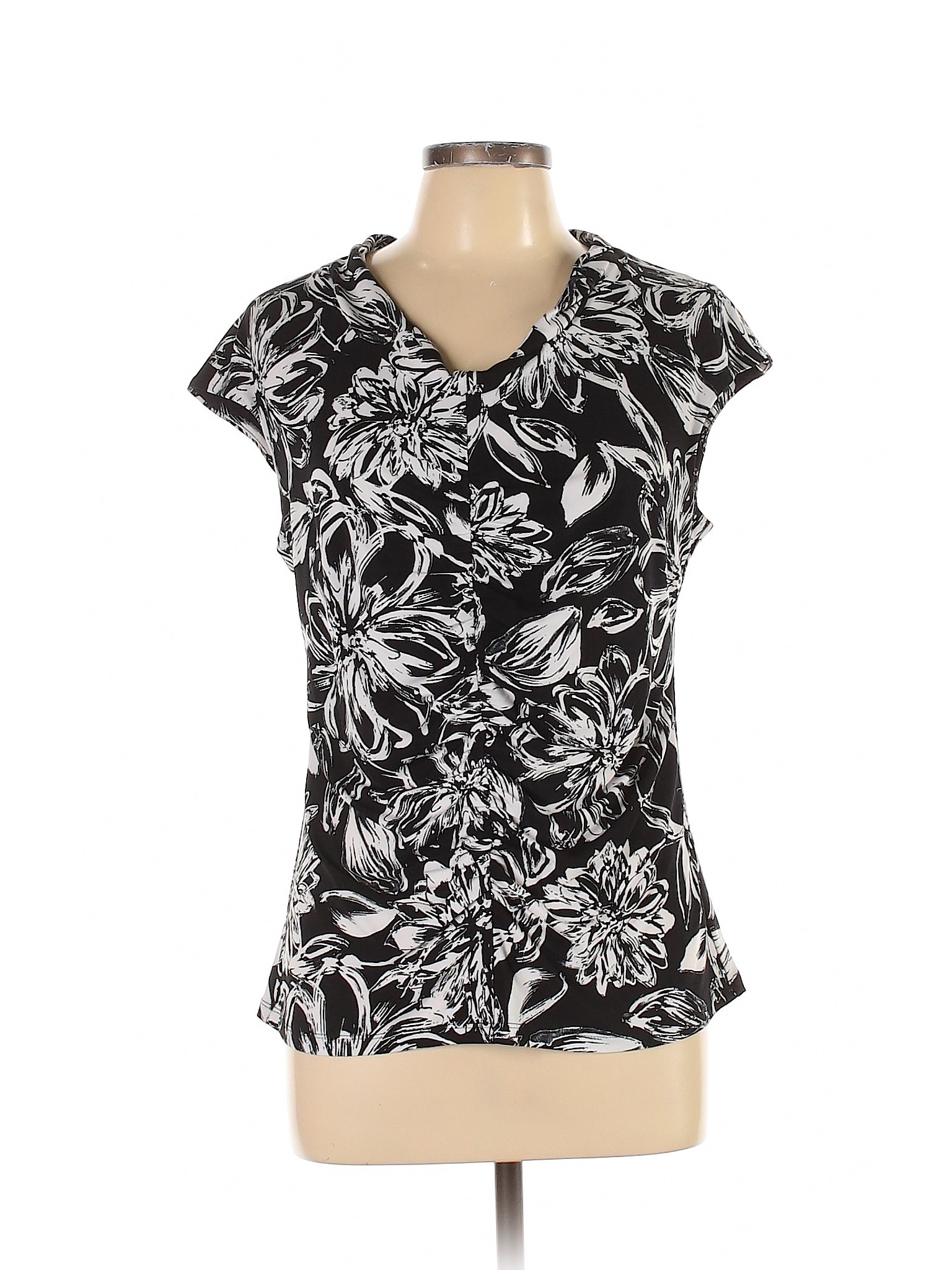 Peck & Peck Black Short Sleeve Top Size L - 88% off | thredUP