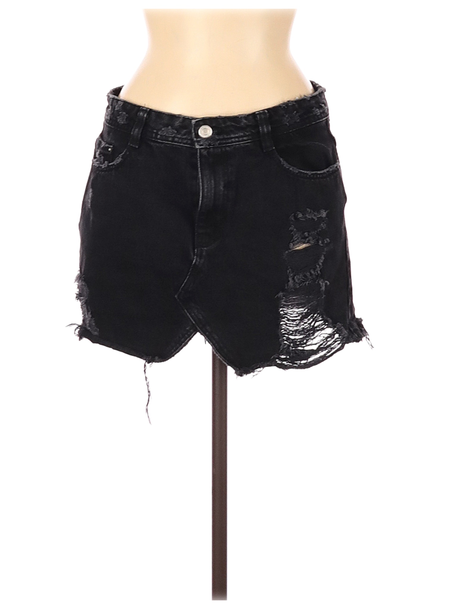 black denim skirt zara