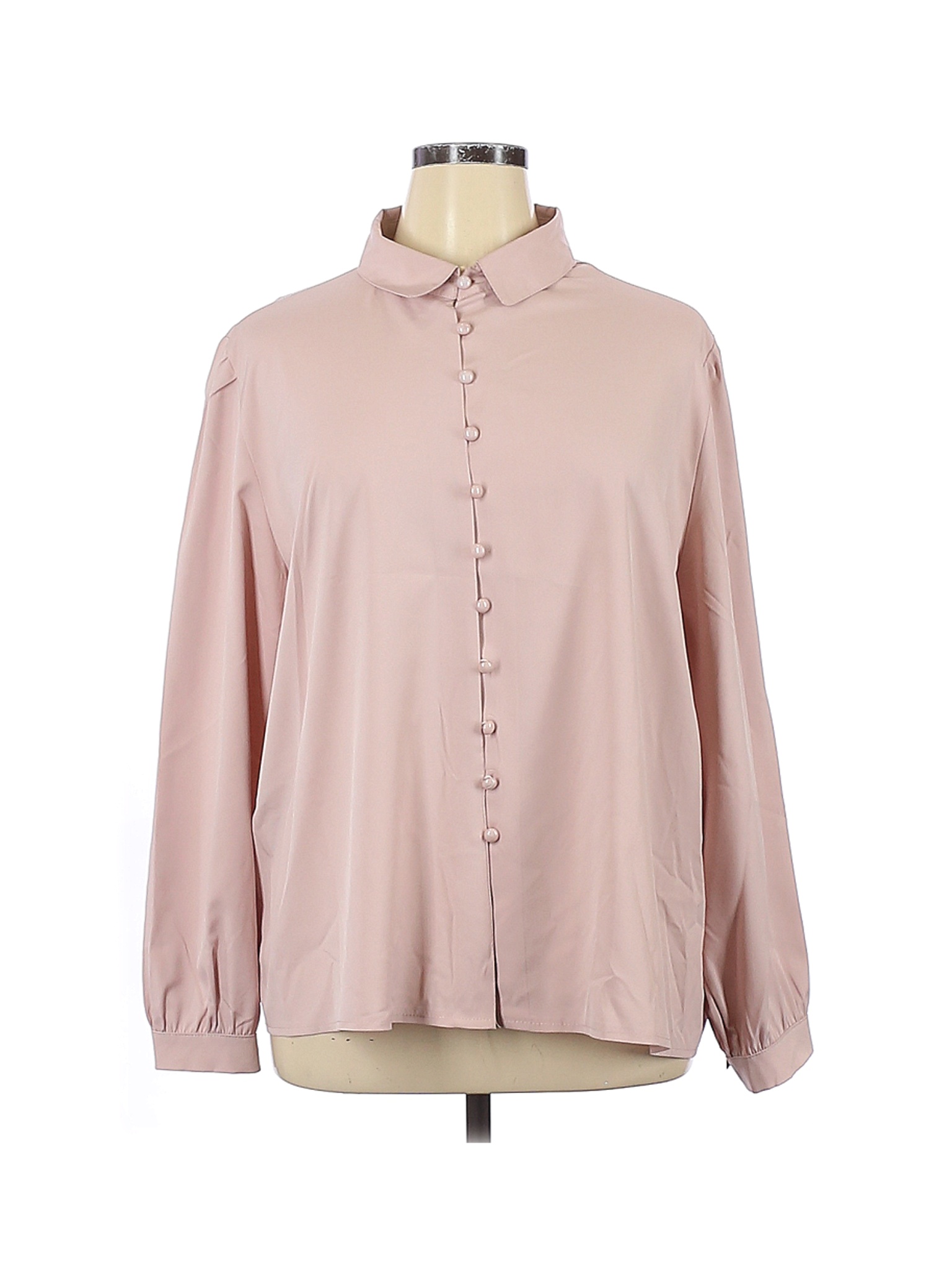 Zanzea Collection Women Pink Long Sleeve Blouse 5X Plus | eBay