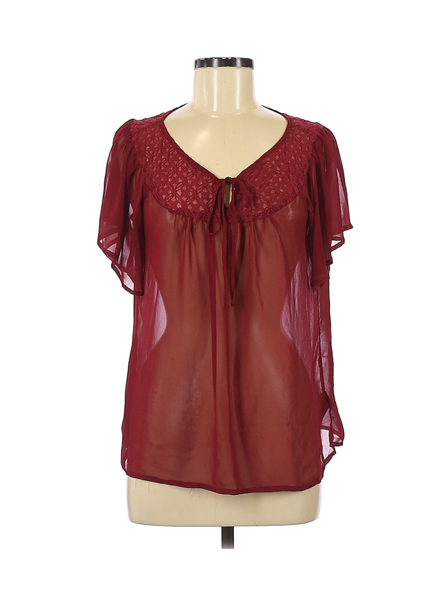 Forever 21 Women Red Short Sleeve Blouse M | eBay