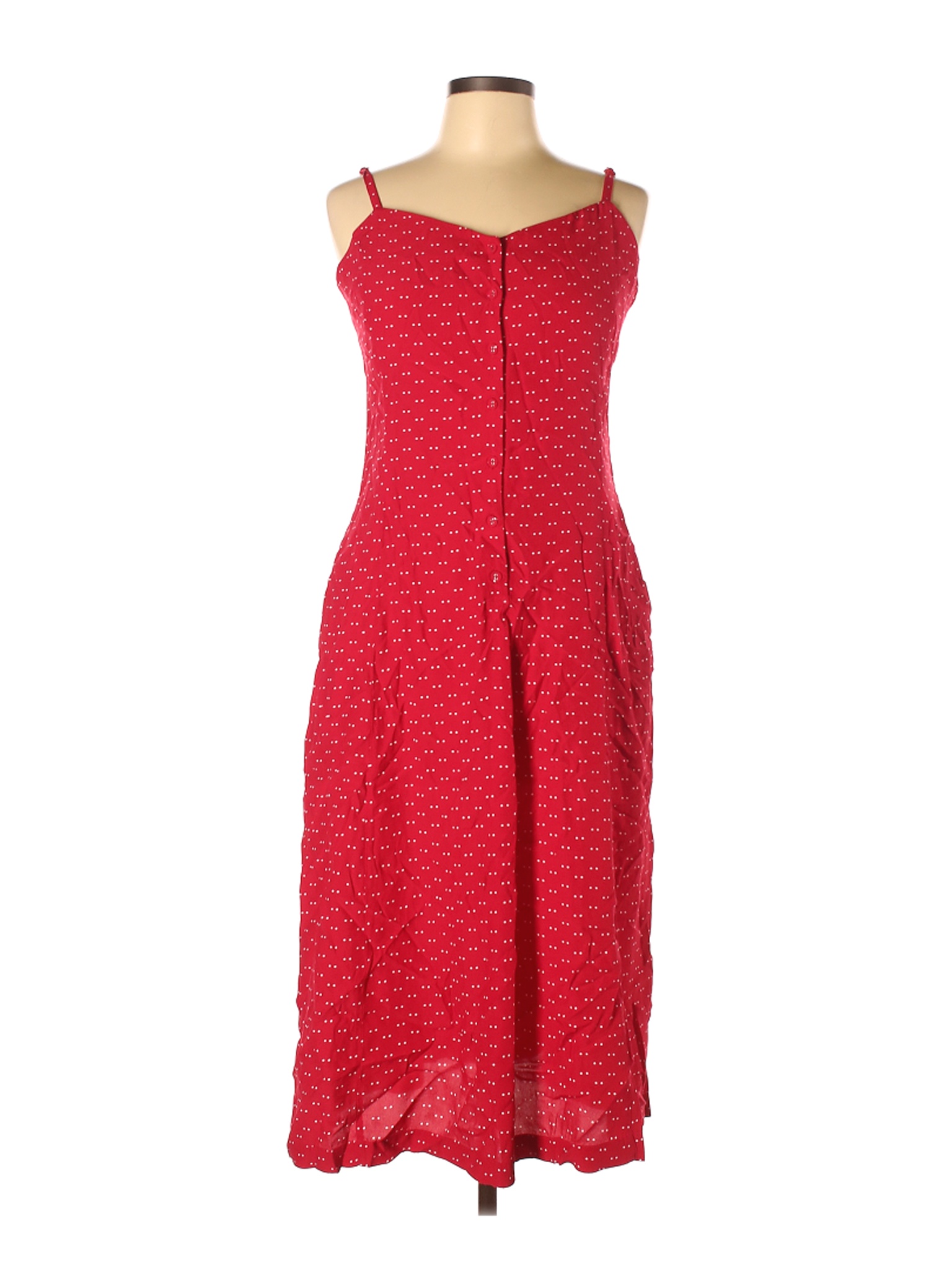 Uniqlo Women Red Casual Dress L | eBay