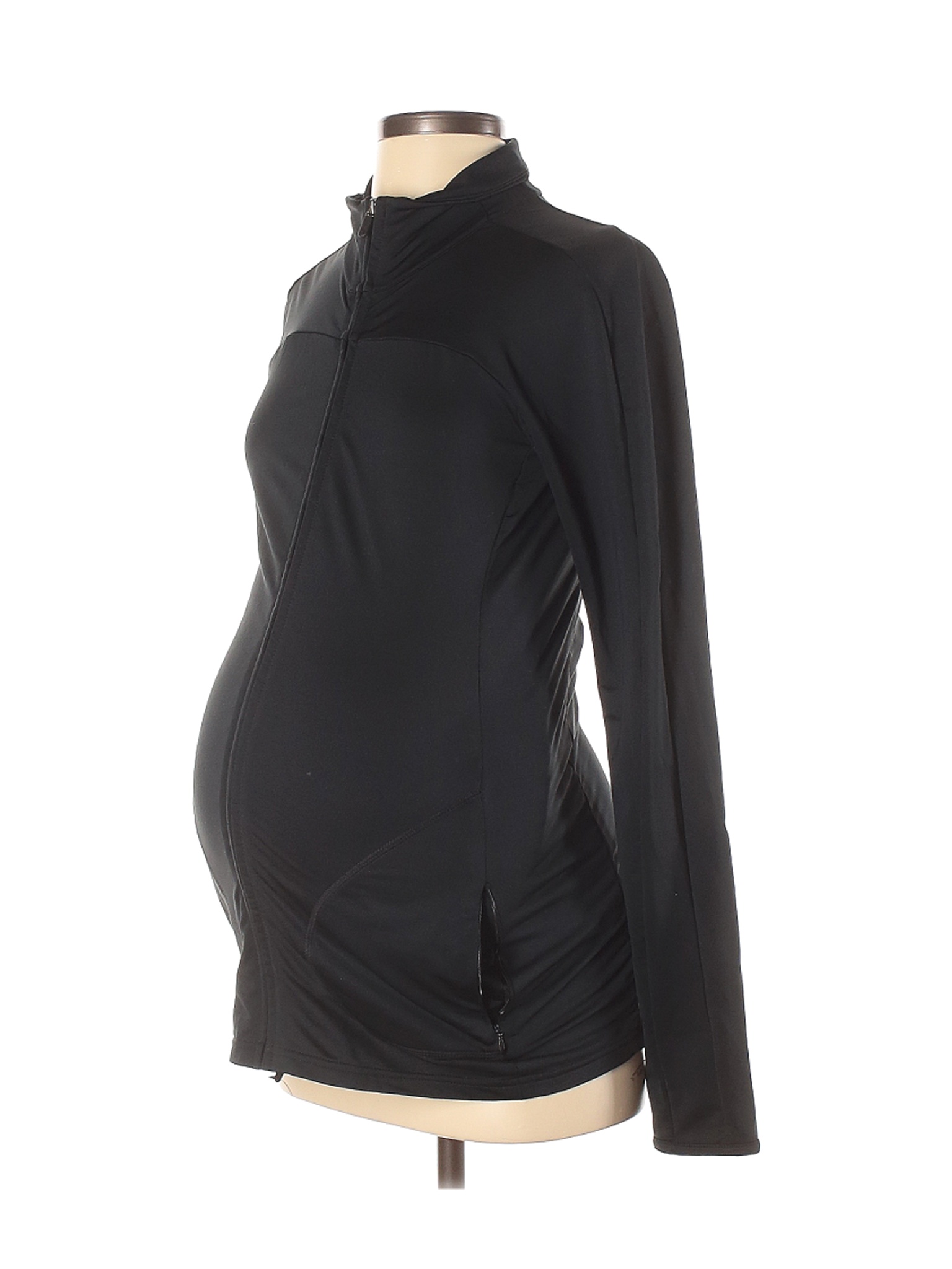 Gap Fit Maternity Solid Black Track Jacket Size XS (Maternity) 71