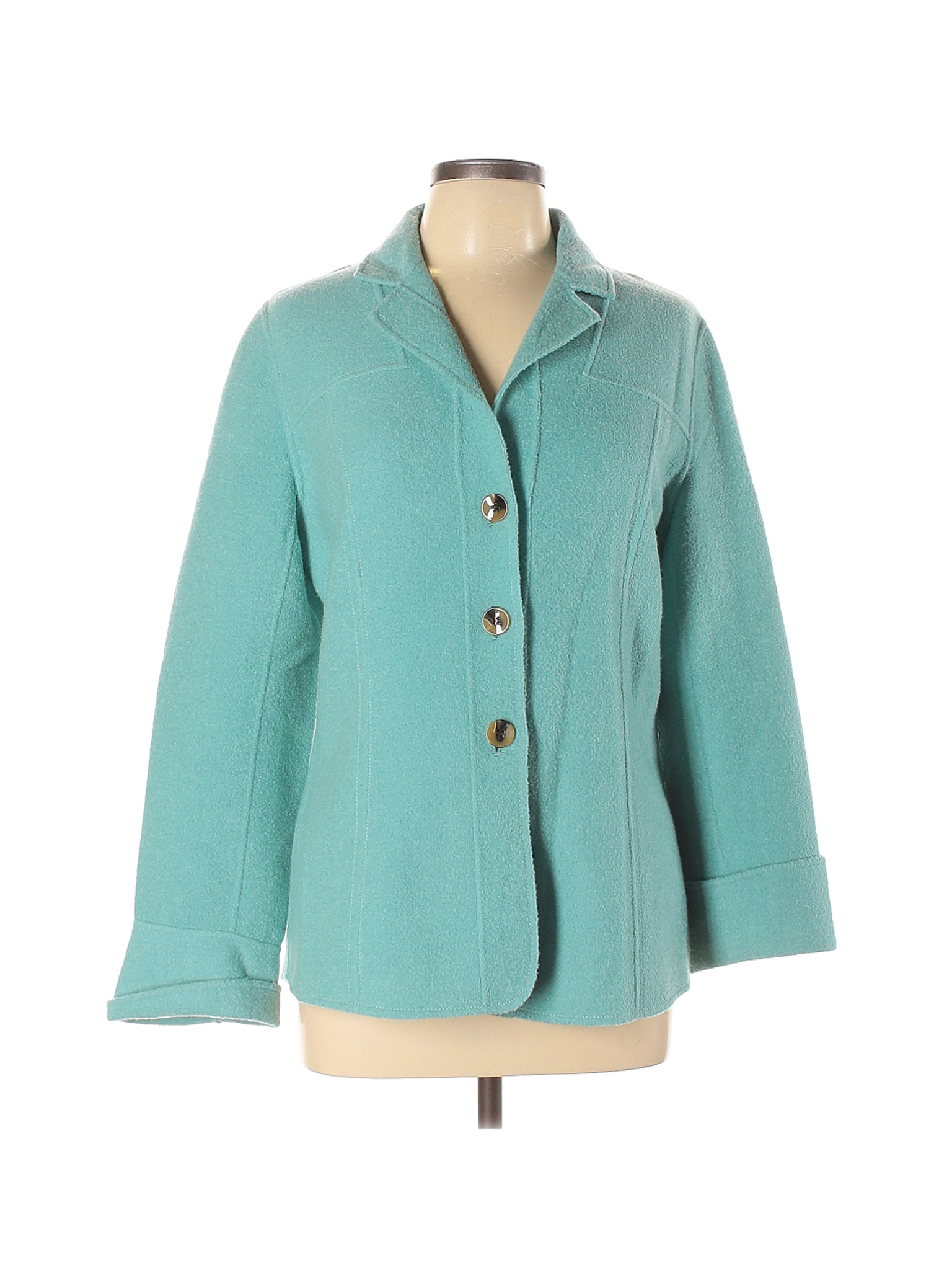 Dana Buchman Women Blue Wool Coat 10 | eBay