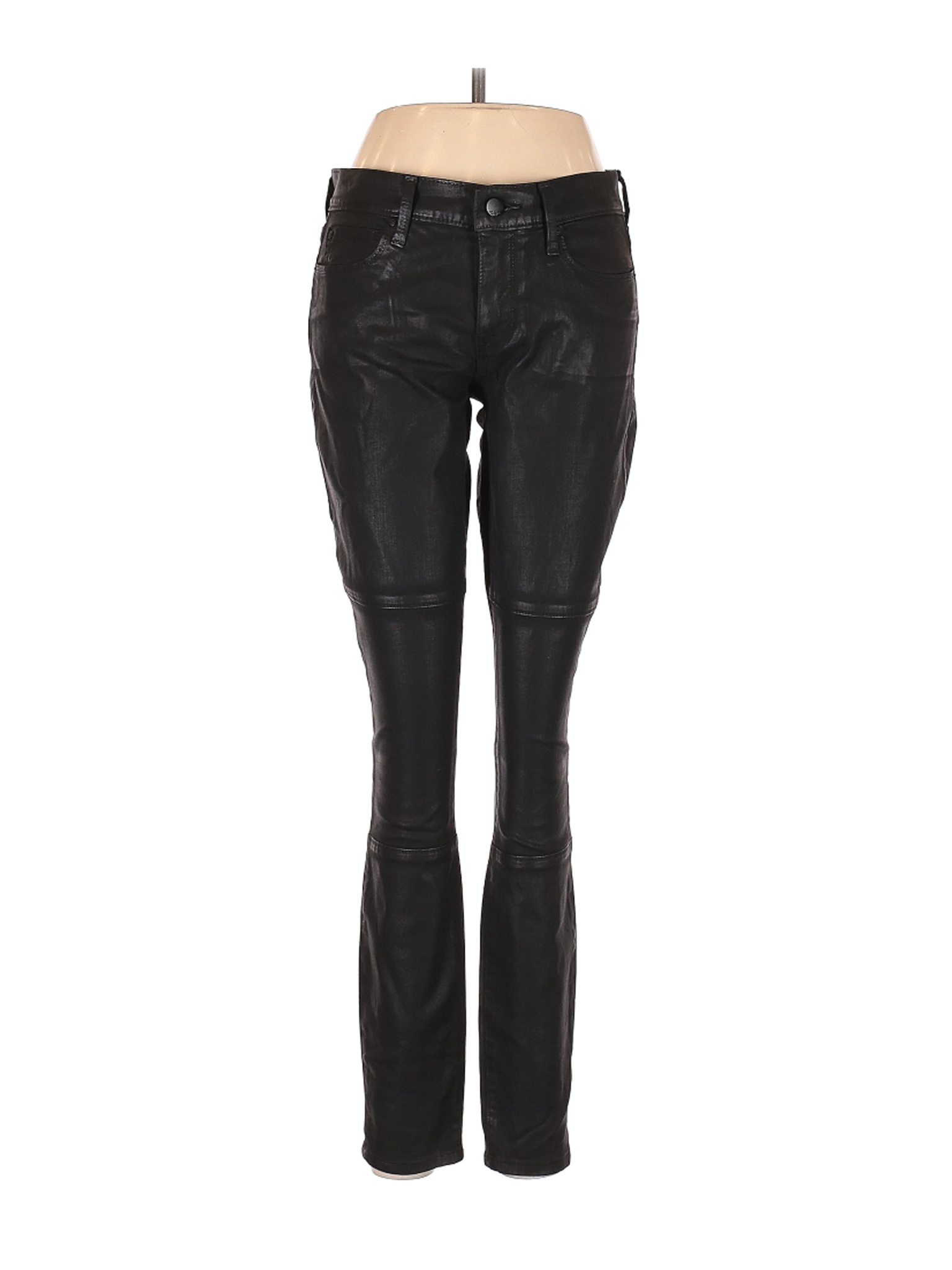Gap Women Black Faux Leather Pants 27 W Tall | eBay
