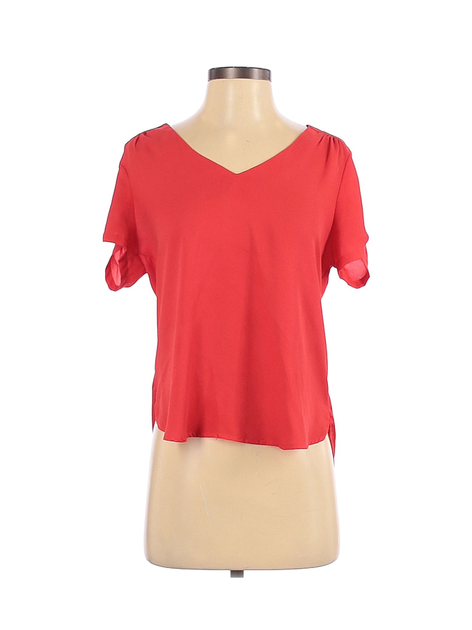 Meraki Women Red Short Sleeve Blouse S | eBay