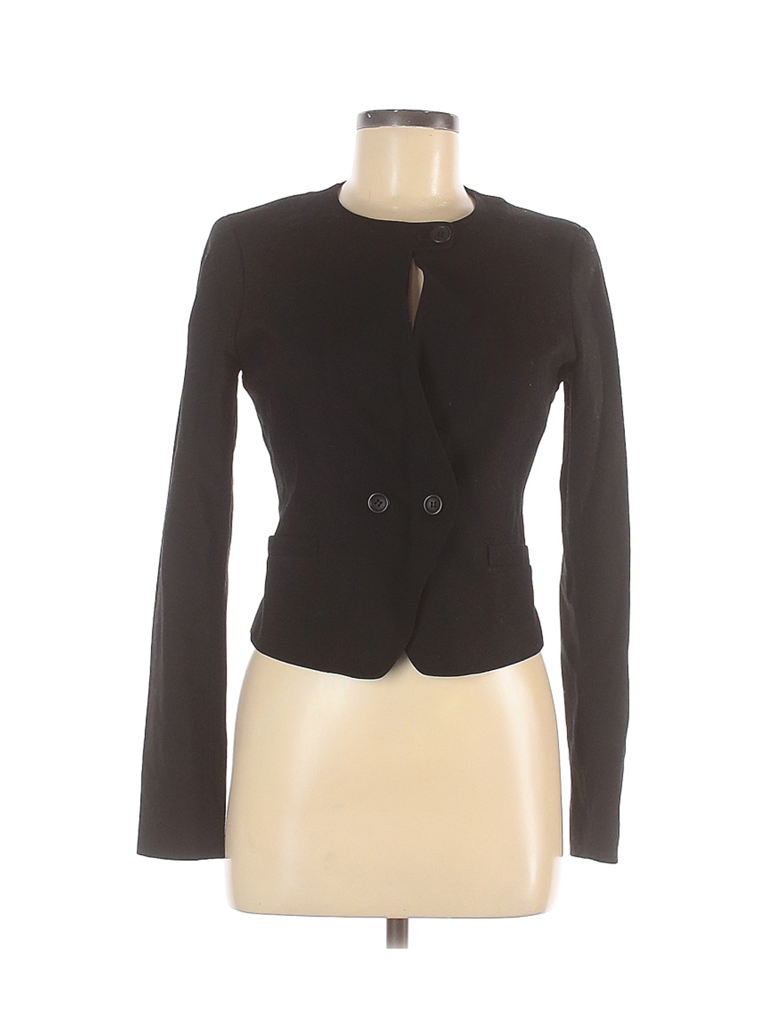 Theory 100% Polyester Solid Black Blazer Size 6 - 84% off | thredUP