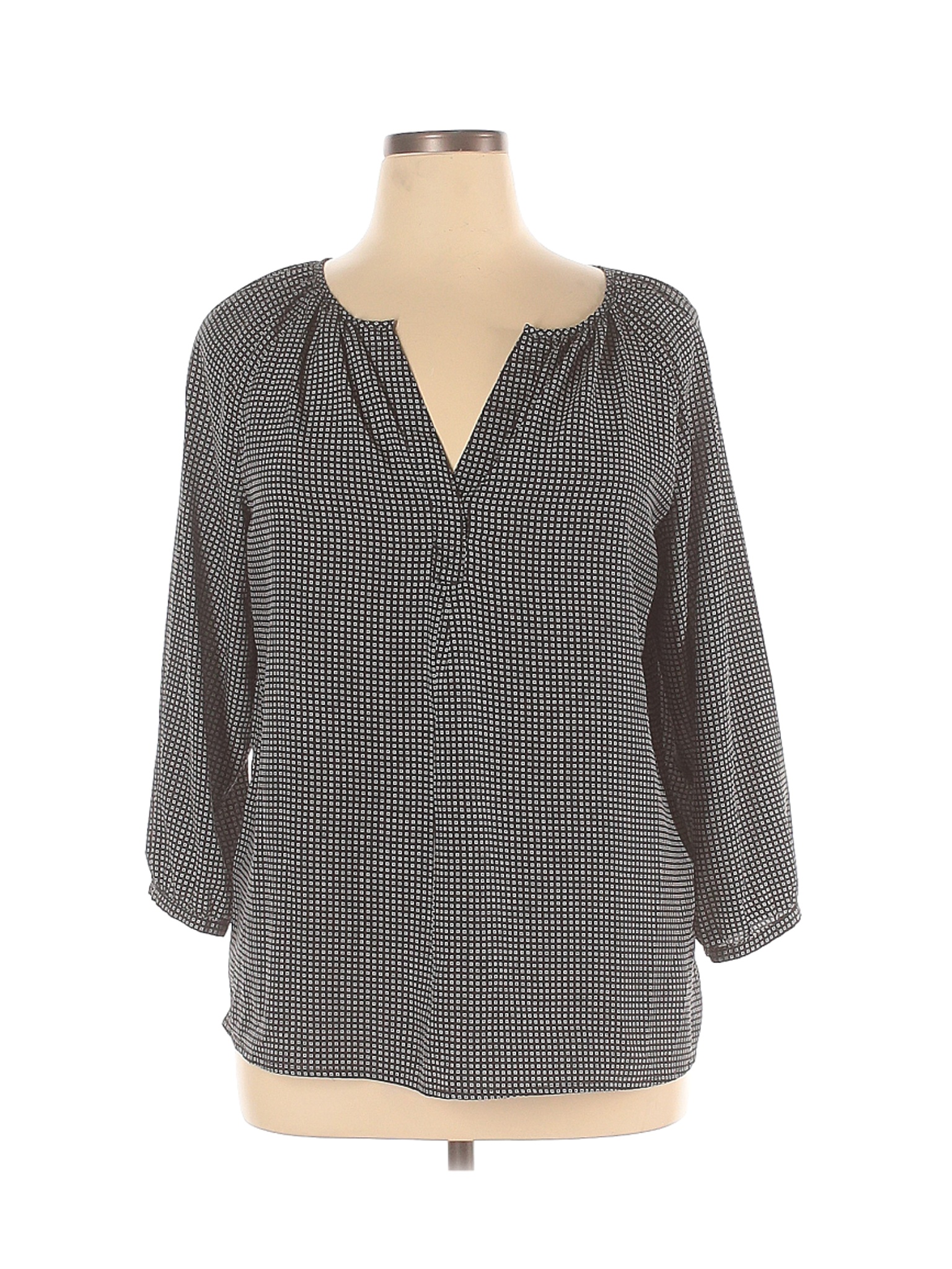 Violet & Claire Women Gray 3/4 Sleeve Blouse XL | eBay