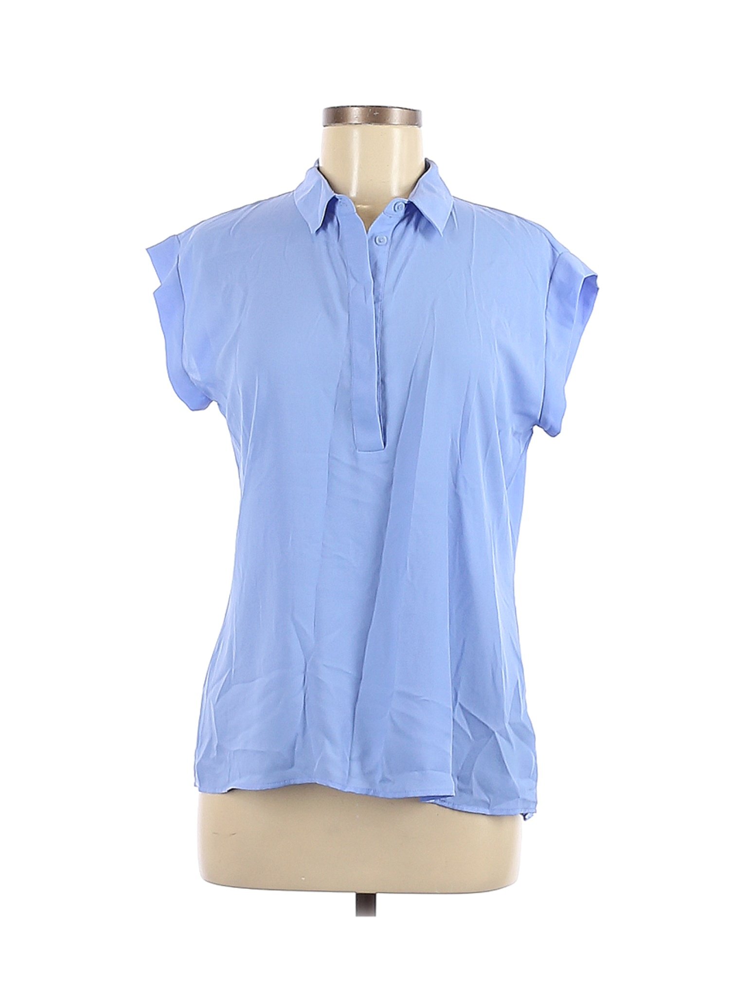 The Limited Women Blue Short Sleeve Blouse M | eBay