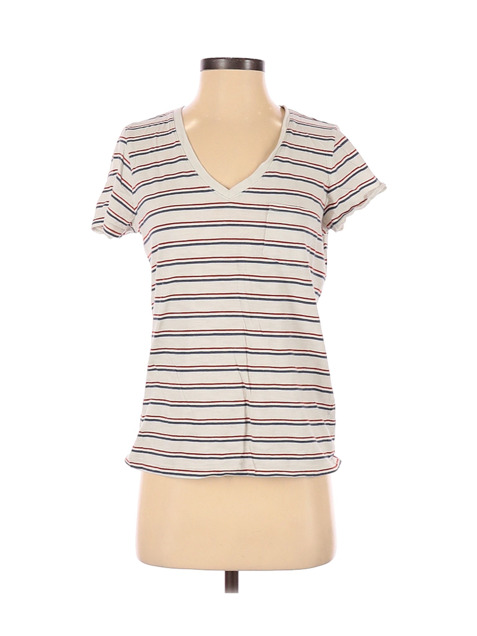 Universal Thread Women White Short Sleeve T-Shirt XS | eBay