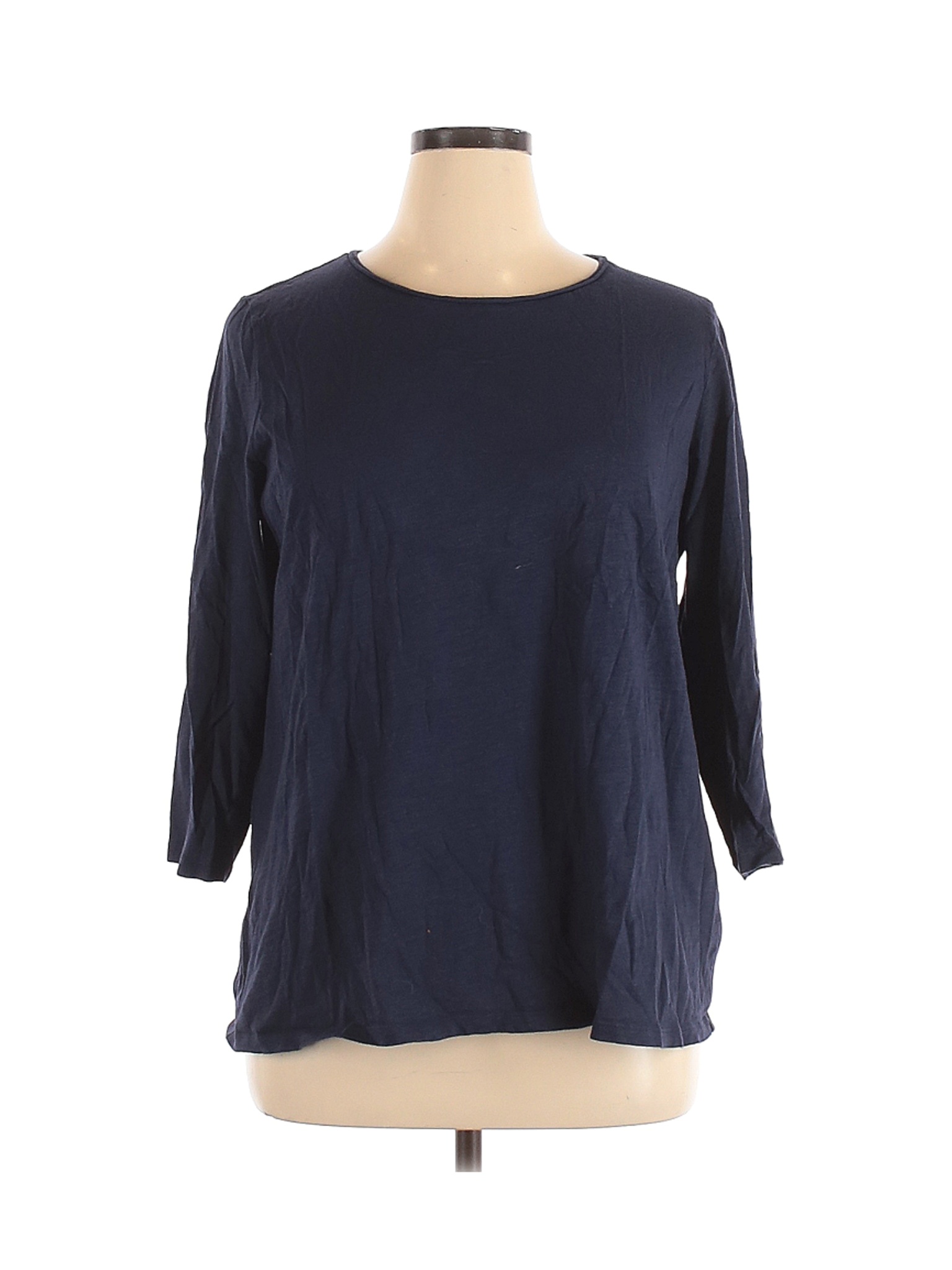 Eileen Fisher Women Blue Long Sleeve T-Shirt XL | eBay