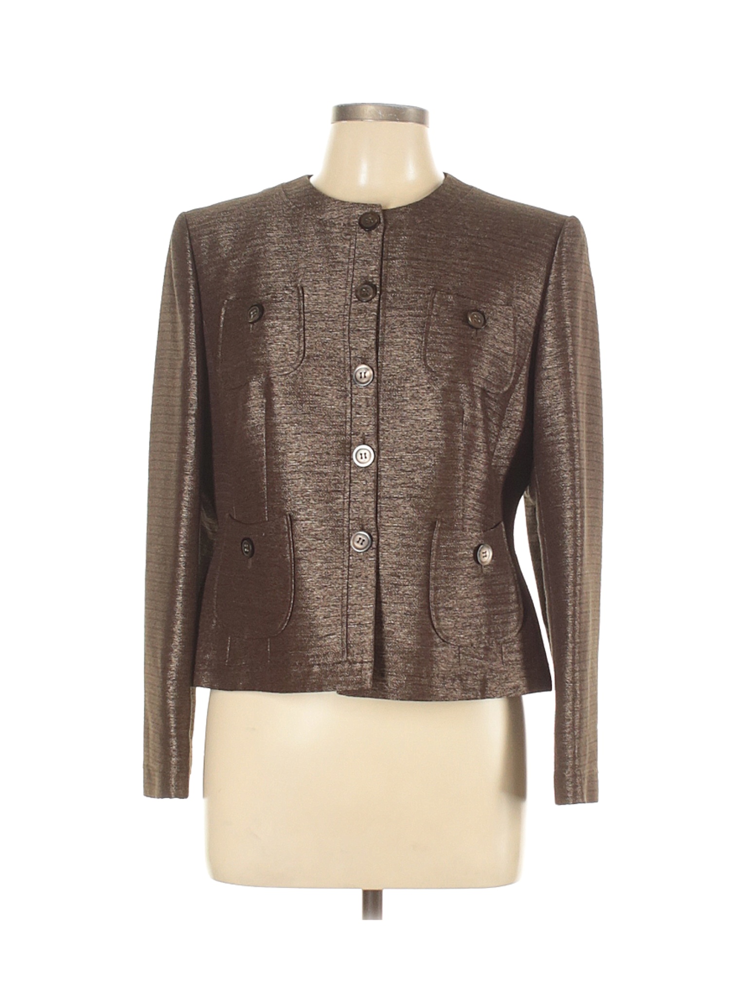 Le Suit Women Brown Jacket 12 Petites | eBay
