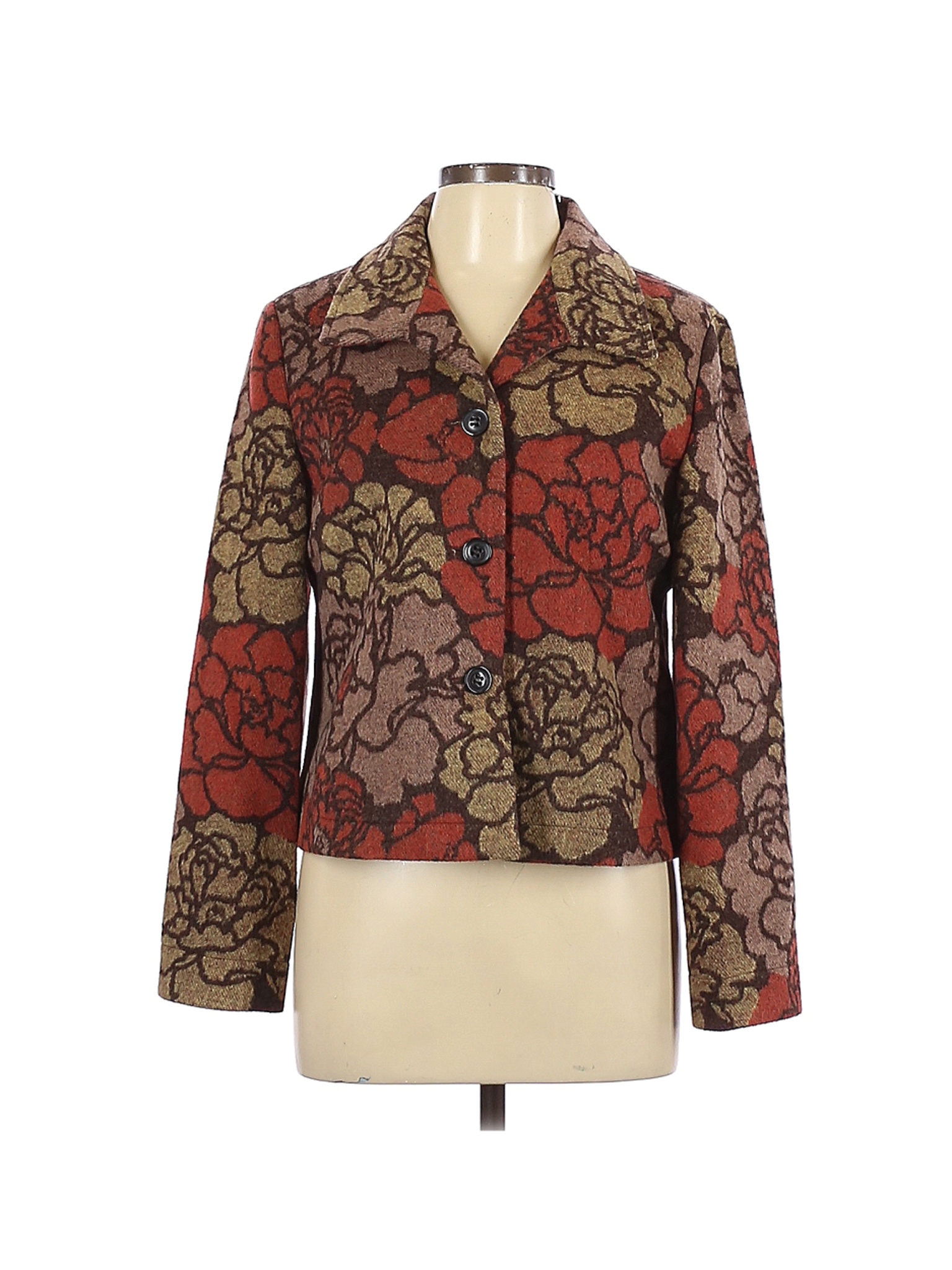 Pendleton Women Brown Wool Coat L Petites | eBay
