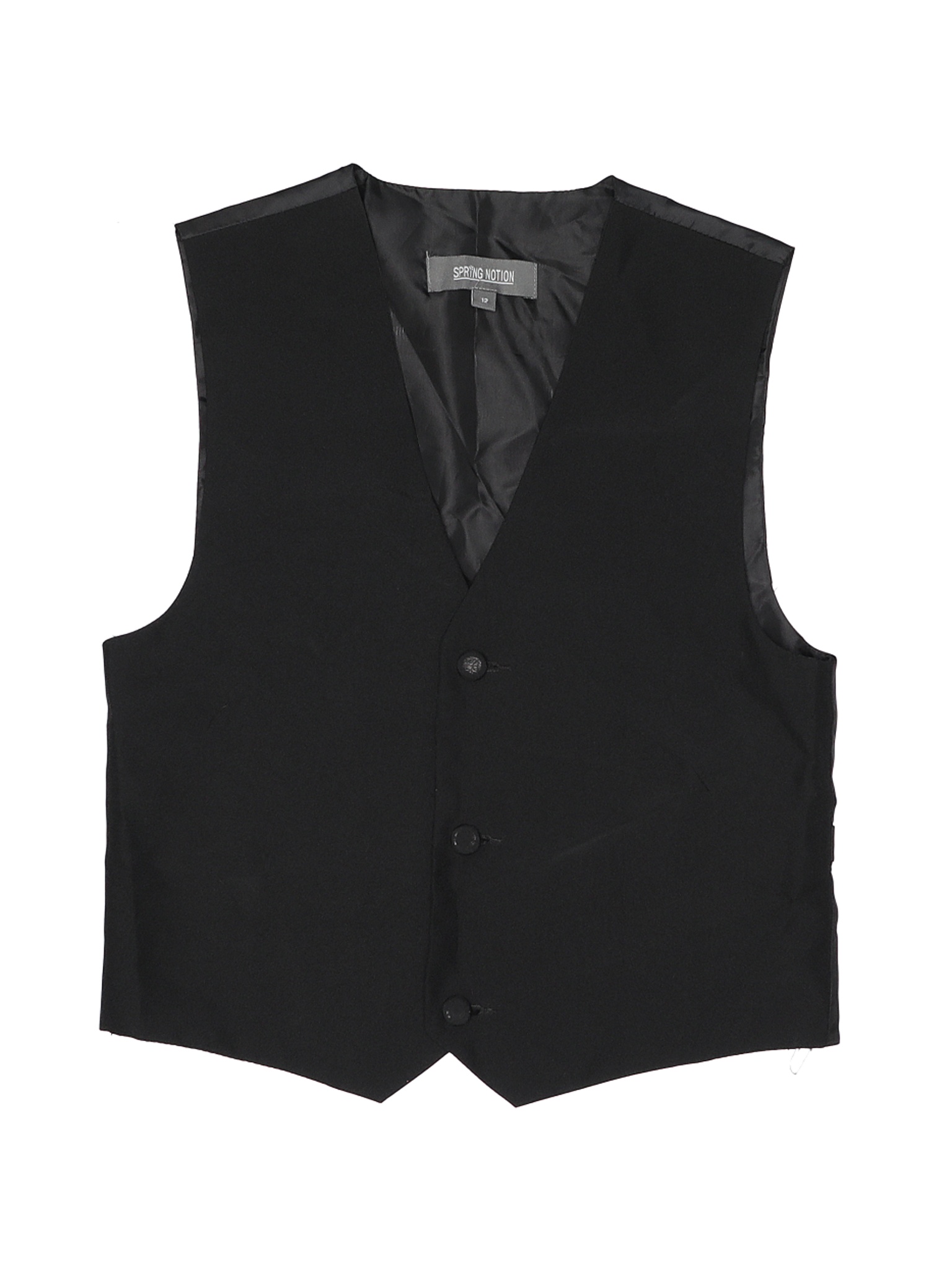 Spring Notion Boys Black Tuxedo Vest 12 Ebay - light black tux roblox t shirt