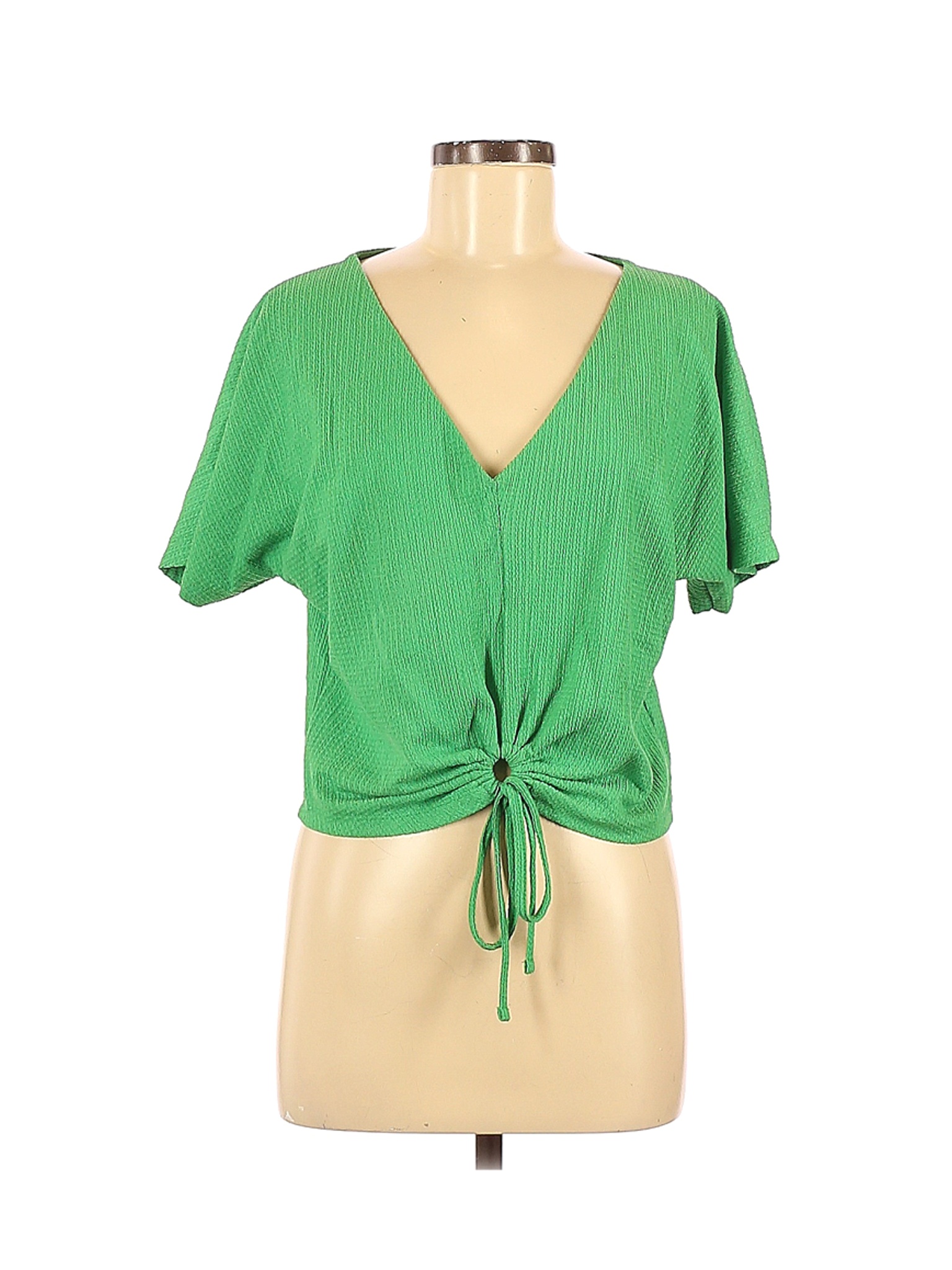 Zara Women Green Short Sleeve Top M | eBay