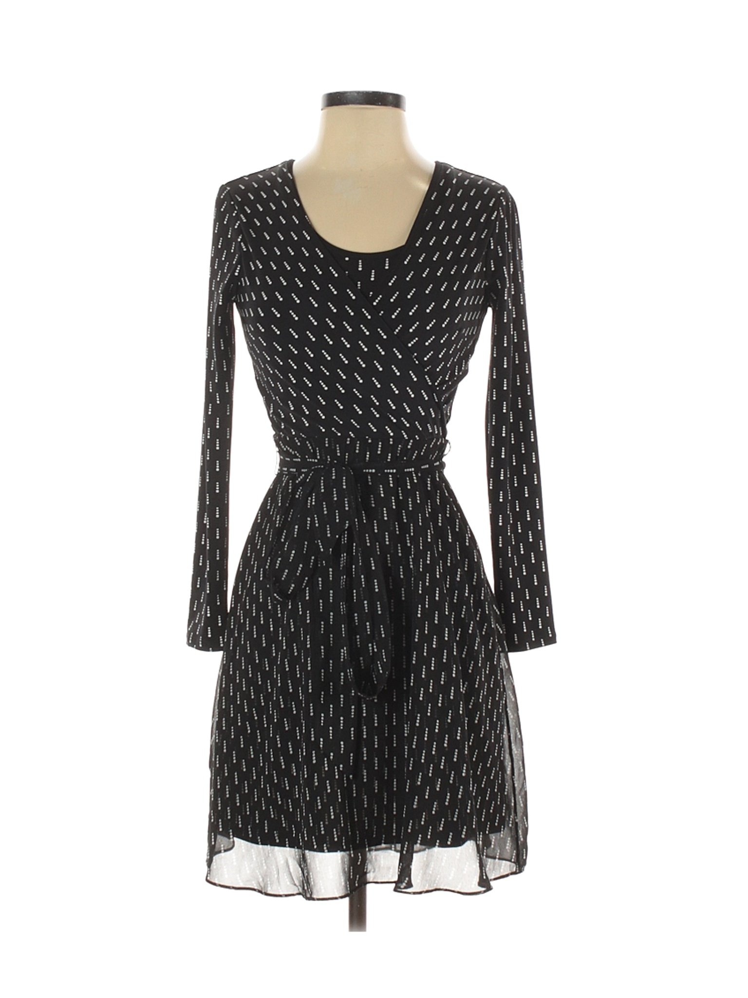 White House Black Market Women Black Casual Dress 00 Petites | eBay