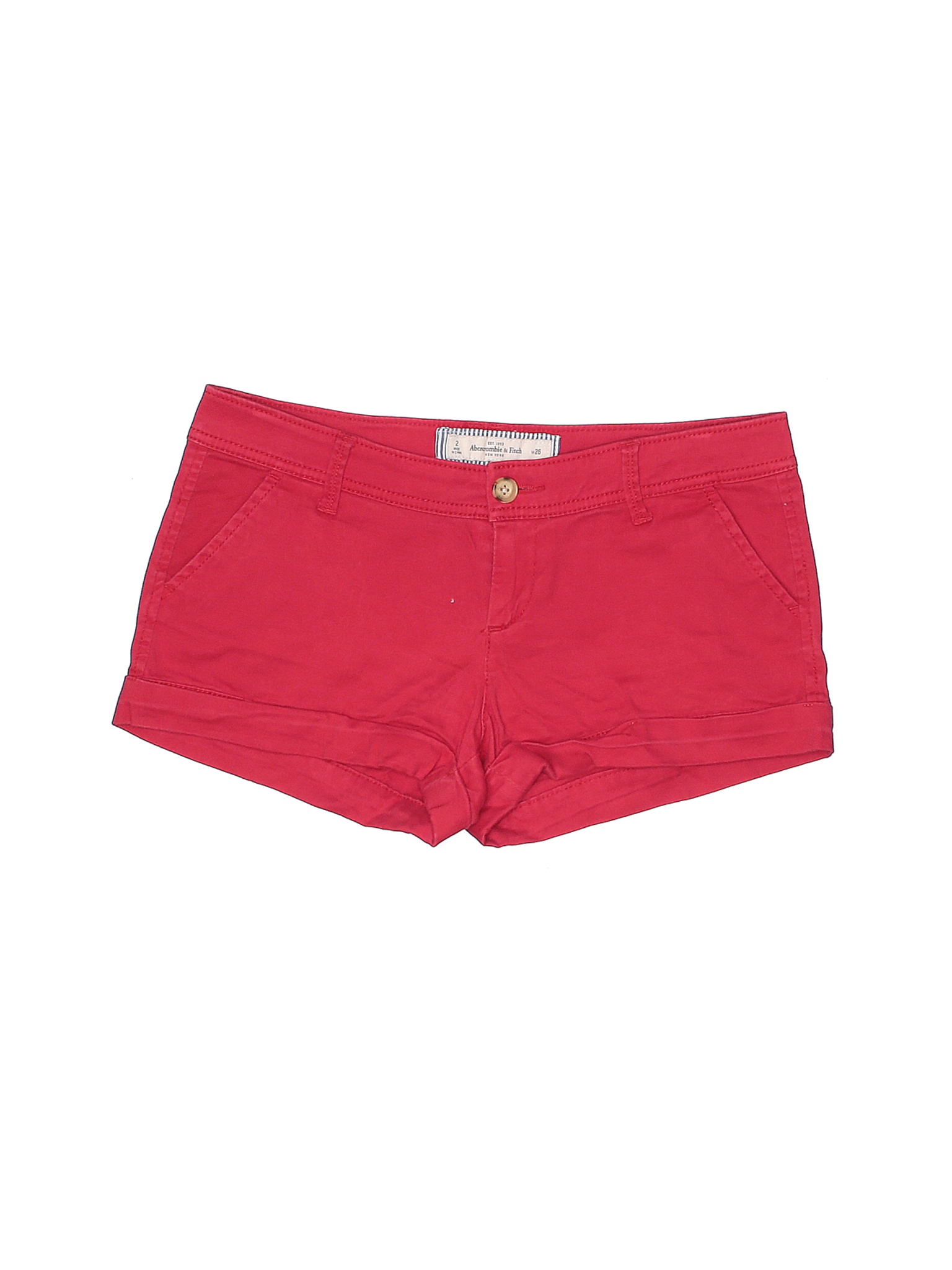red khaki shorts