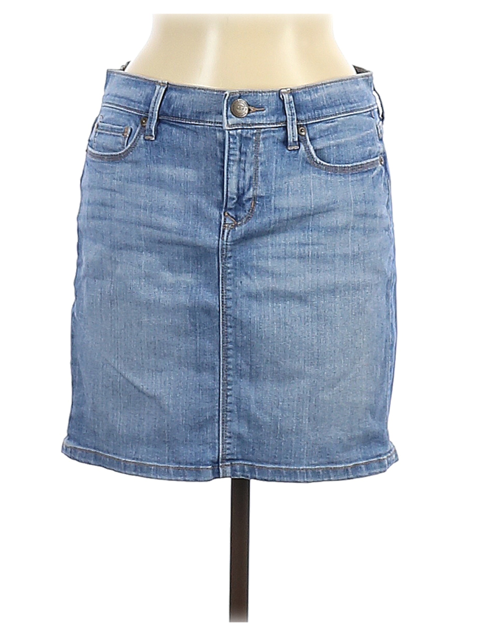 Ann Taylor LOFT Women Blue Denim Skirt 6 | eBay