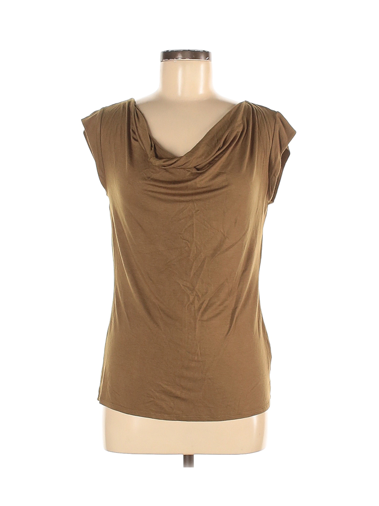 Adrienne Vittadini Women Brown Short Sleeve Top M | eBay