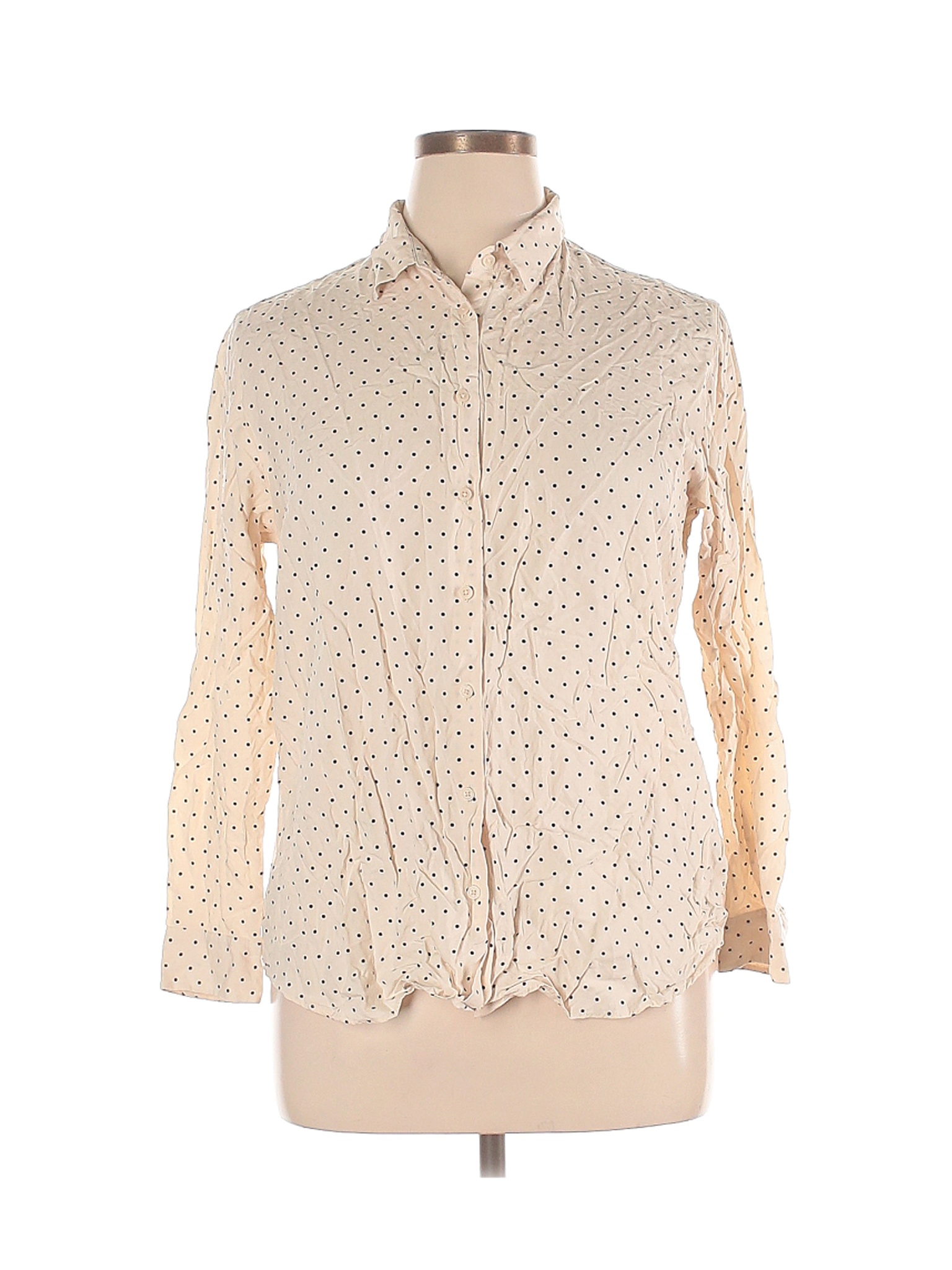 Uniqlo Women Brown Long Sleeve Button-Down Shirt XL | eBay