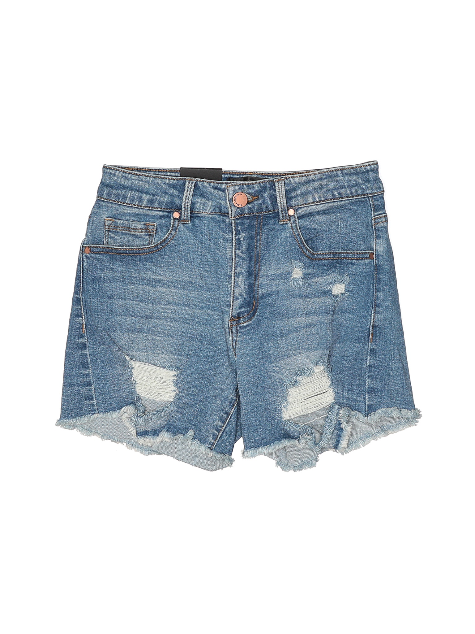 black label denim shorts