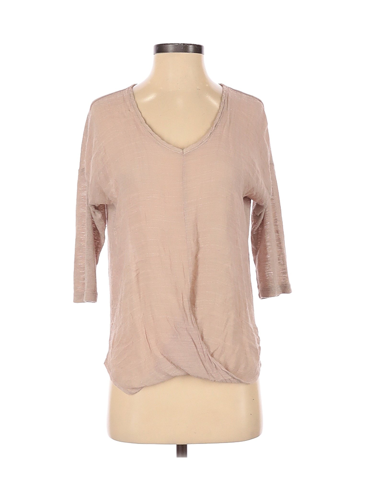 brown short sleeve blouse