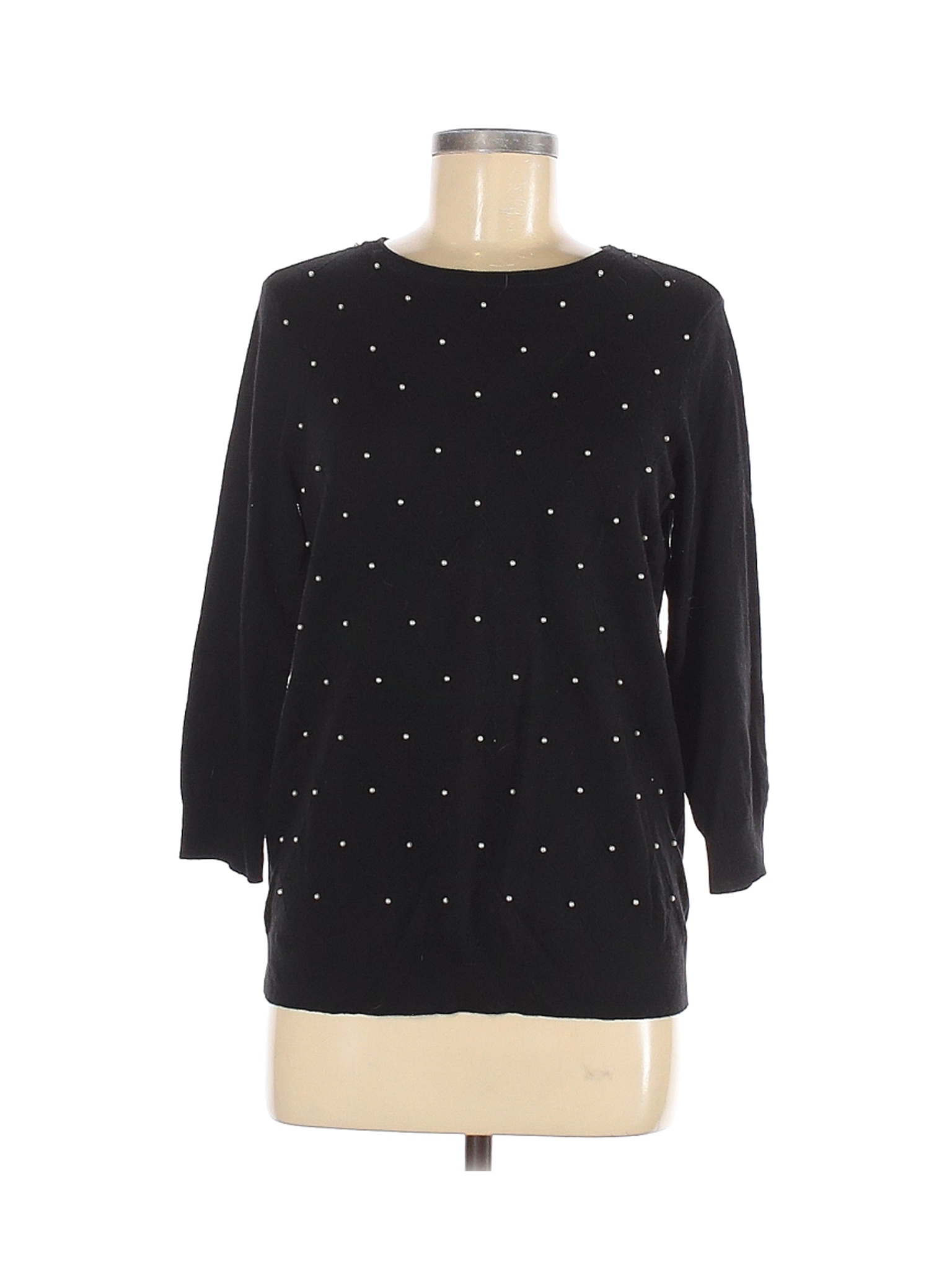 Elle Women Black Pullover Sweater M | eBay