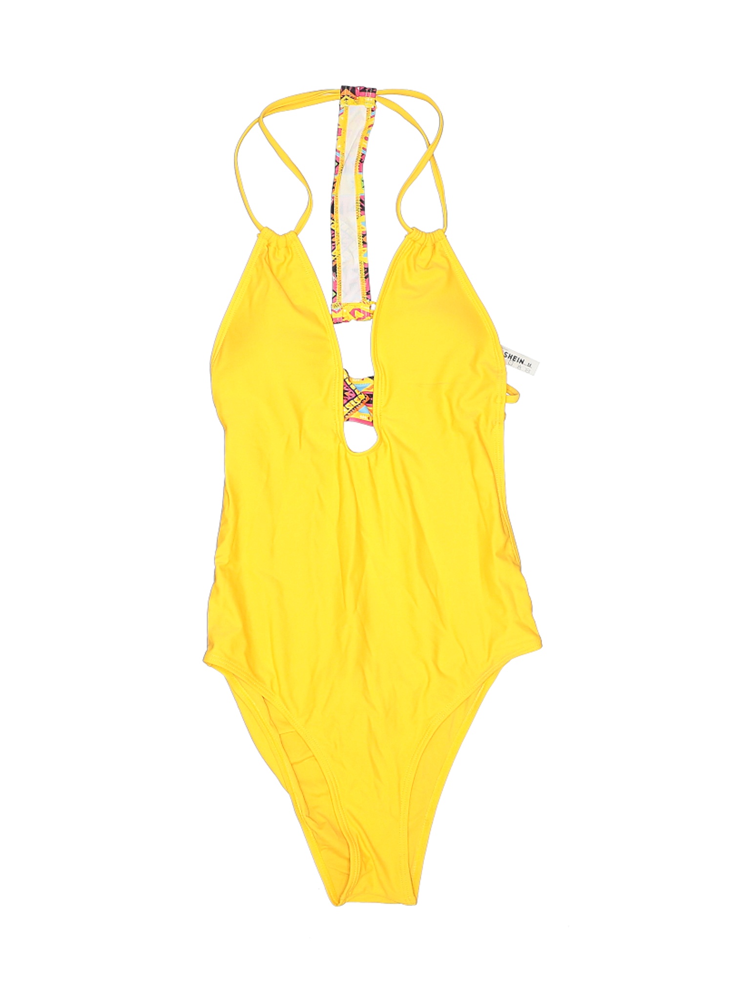 Shein Women Yellow One Piece Swimsuit M | eBay